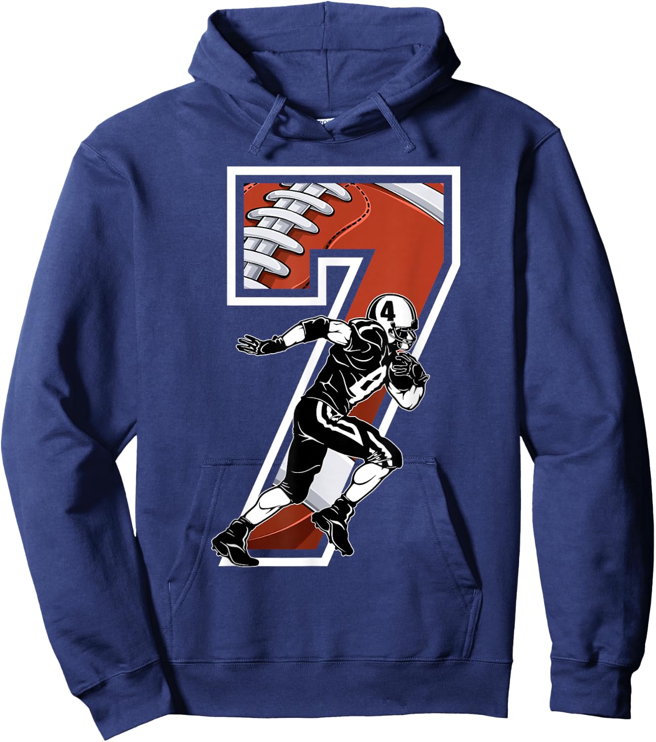 I'm 7 Years Old Football Player 7th Birthday Boys Kids Hoodie - Hoodie | Navy