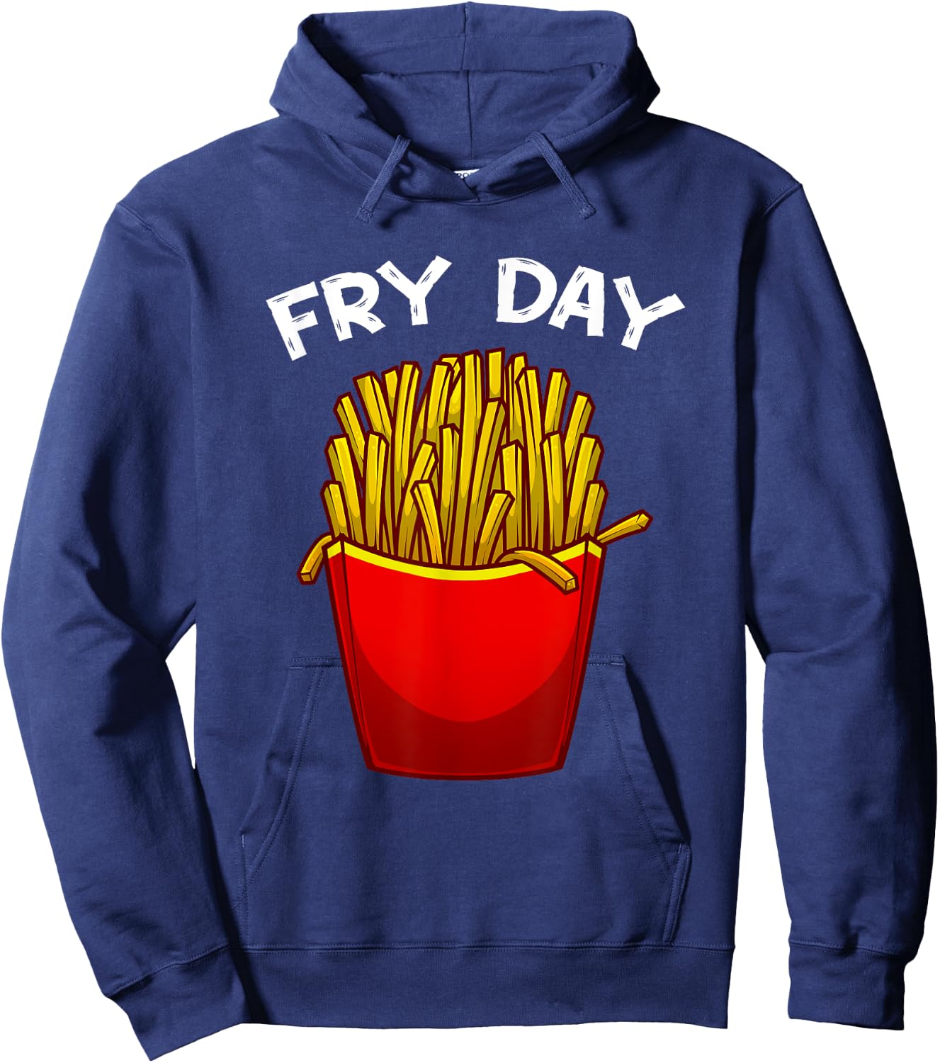Funny French Fries Design For Kids Men Women Fast-Food Lover Hoodie - Hoodie | Navy