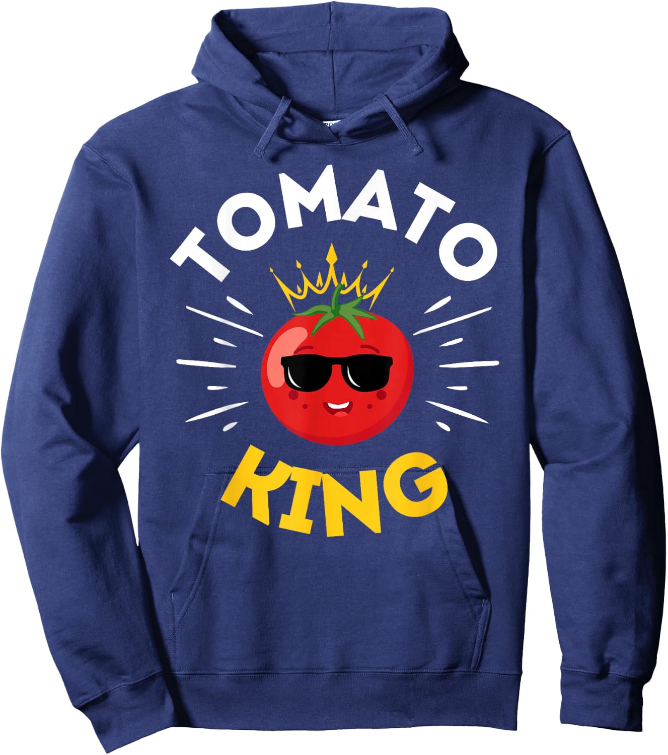 Funny Tomato King Dad Vegetable Fathers' Day Gardener Hoodie - Hoodie | Navy