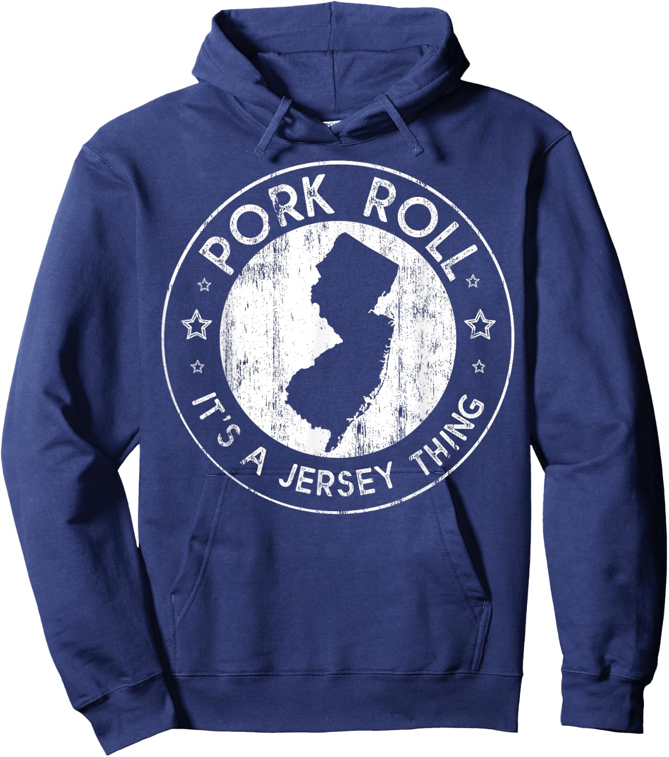 Pork Roll It's a New Jersey Thing NJ New Jersey Garden State Hoodie - Hoodie | Navy