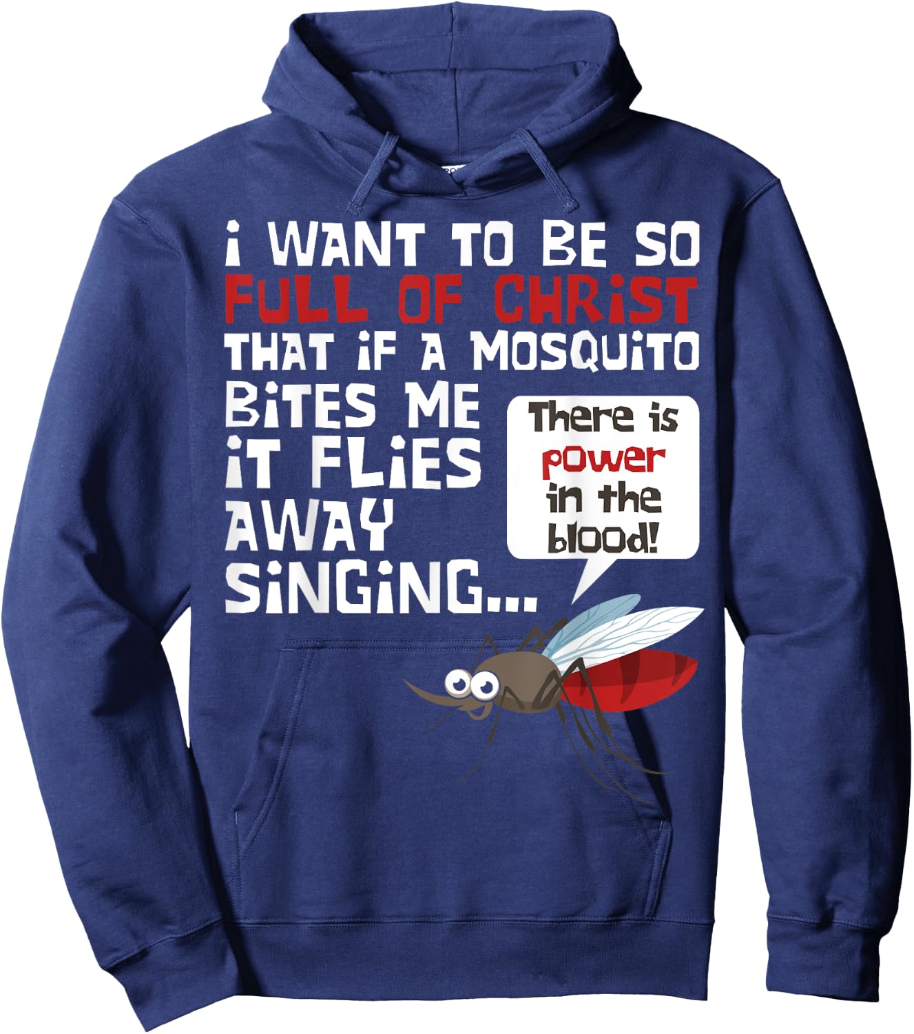 Christian Mosquito Funny Gag Jokes Religious Christian Hoodie - Hoodie | Navy
