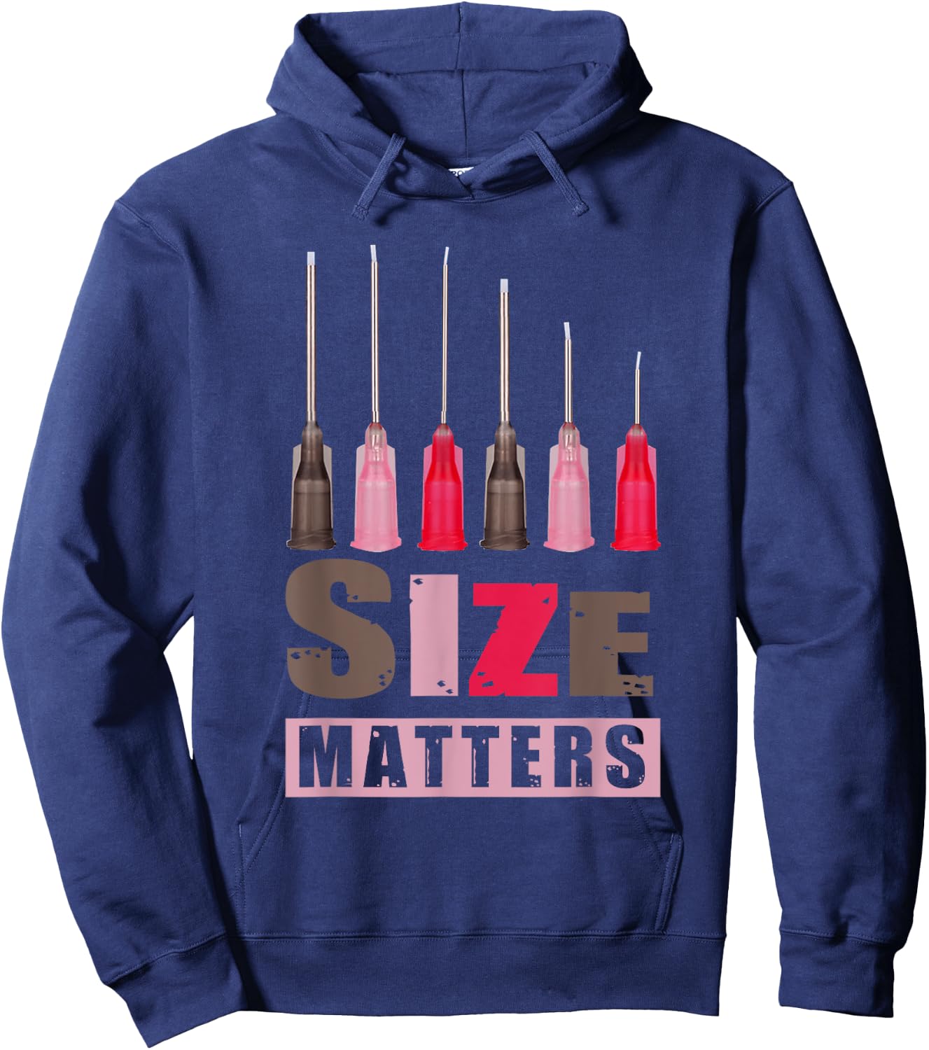 Nurse Size Matter Hypodermic Needle Important Decision Hoodie - Hoodie | Navy