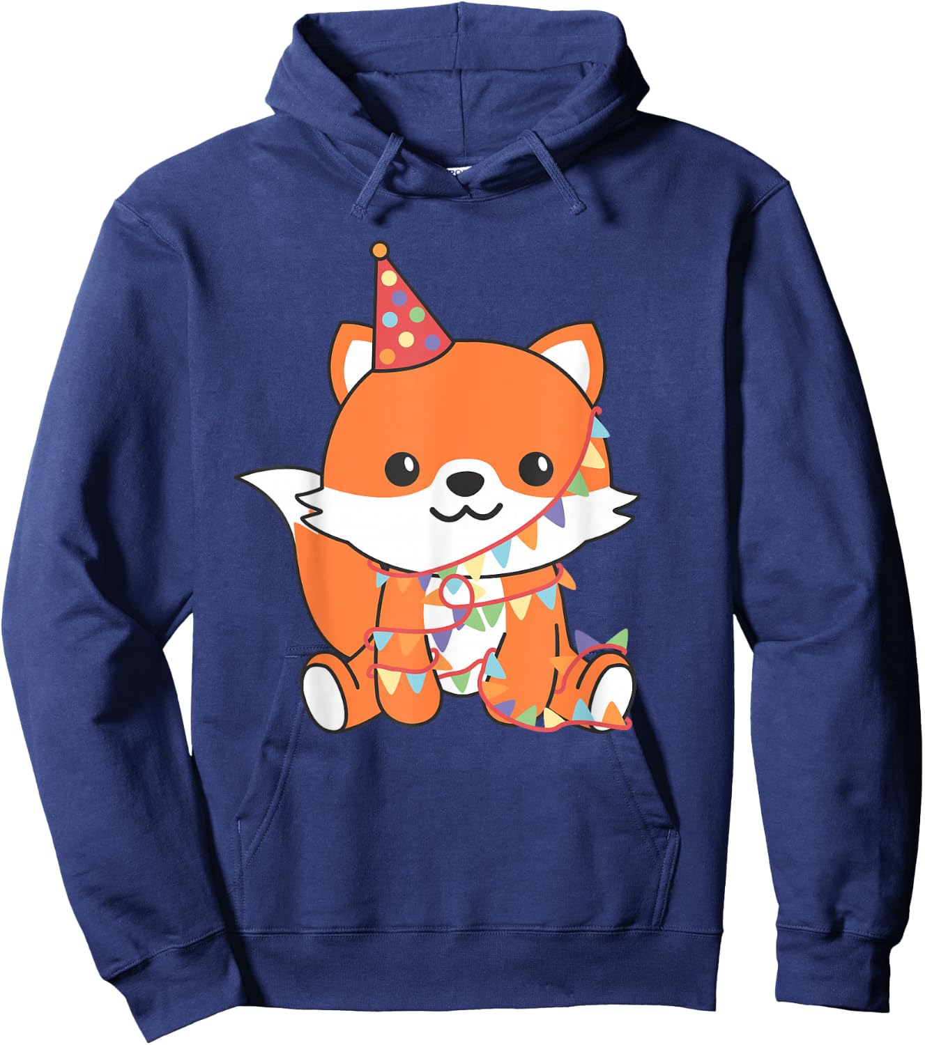 Fox for Birthday for Children a Birthday Fox Hoodie - Hoodie | Navy
