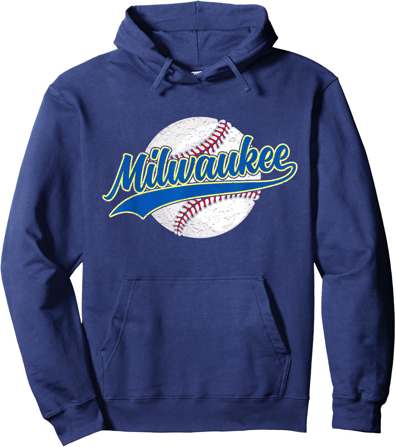 Milwaukee City Vintage Baseball Lover Retro Men Women Hoodie - Hoodie | Navy