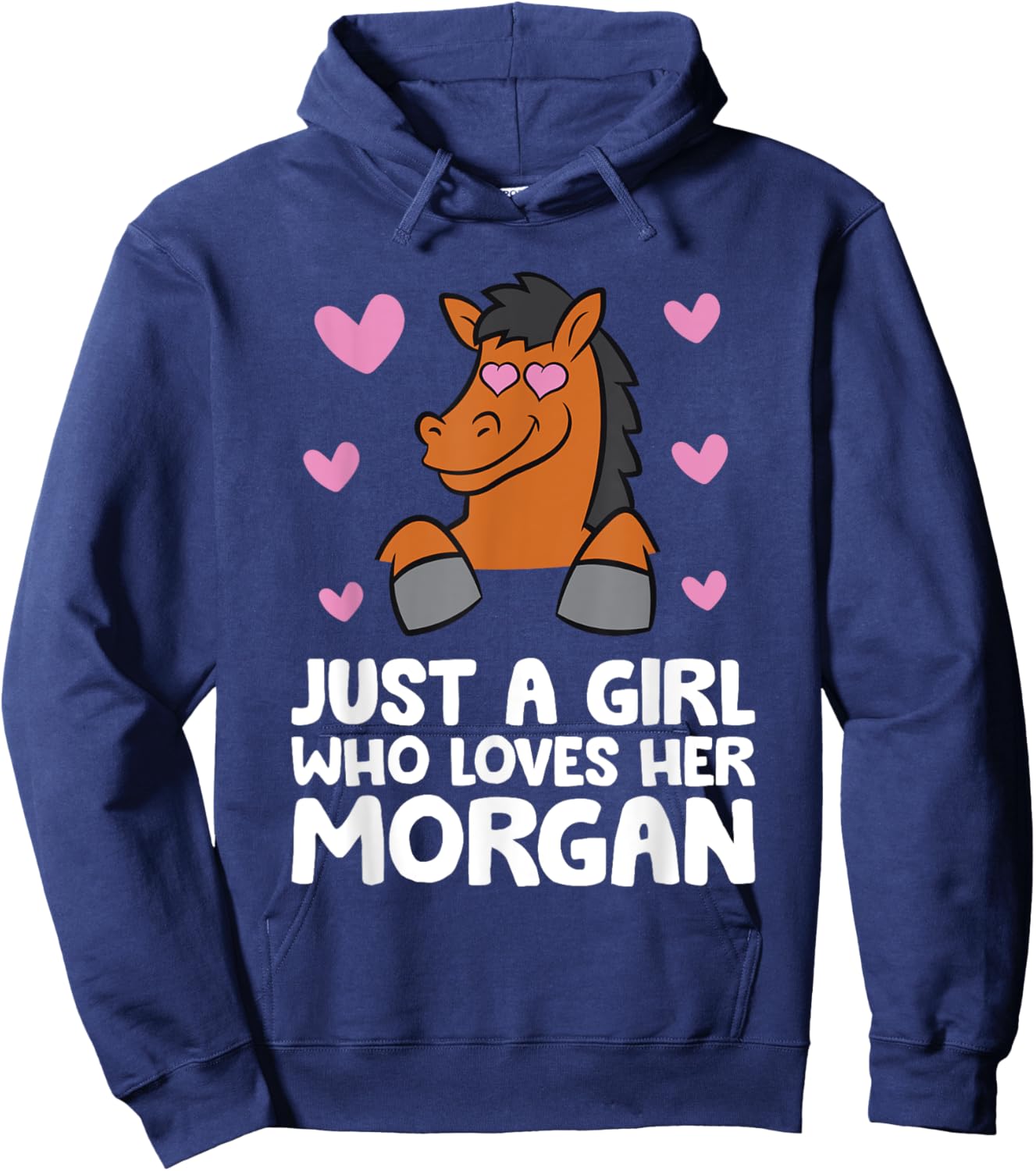 Just A Girl Who Loves Her Morgan Hoodie - Hoodie | Navy