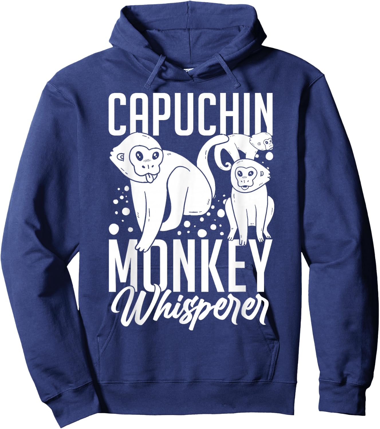 Capuchin Monkey Funny Cute Cage Food Animal Hoodie - Hoodie | Navy