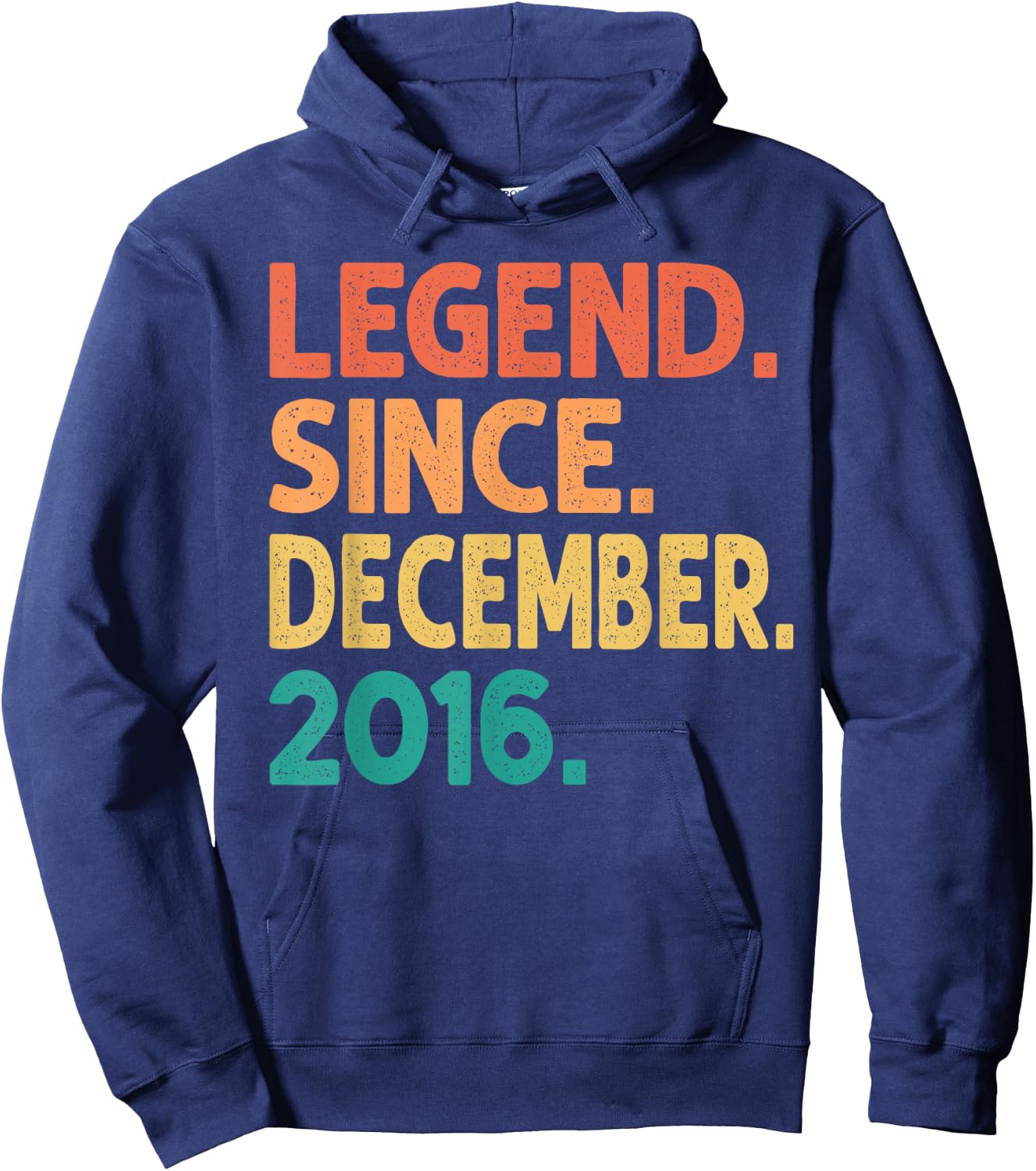 Legend Since December 2016 Men Women Vintage 2016 Birthday Hoodie - Hoodie | Navy