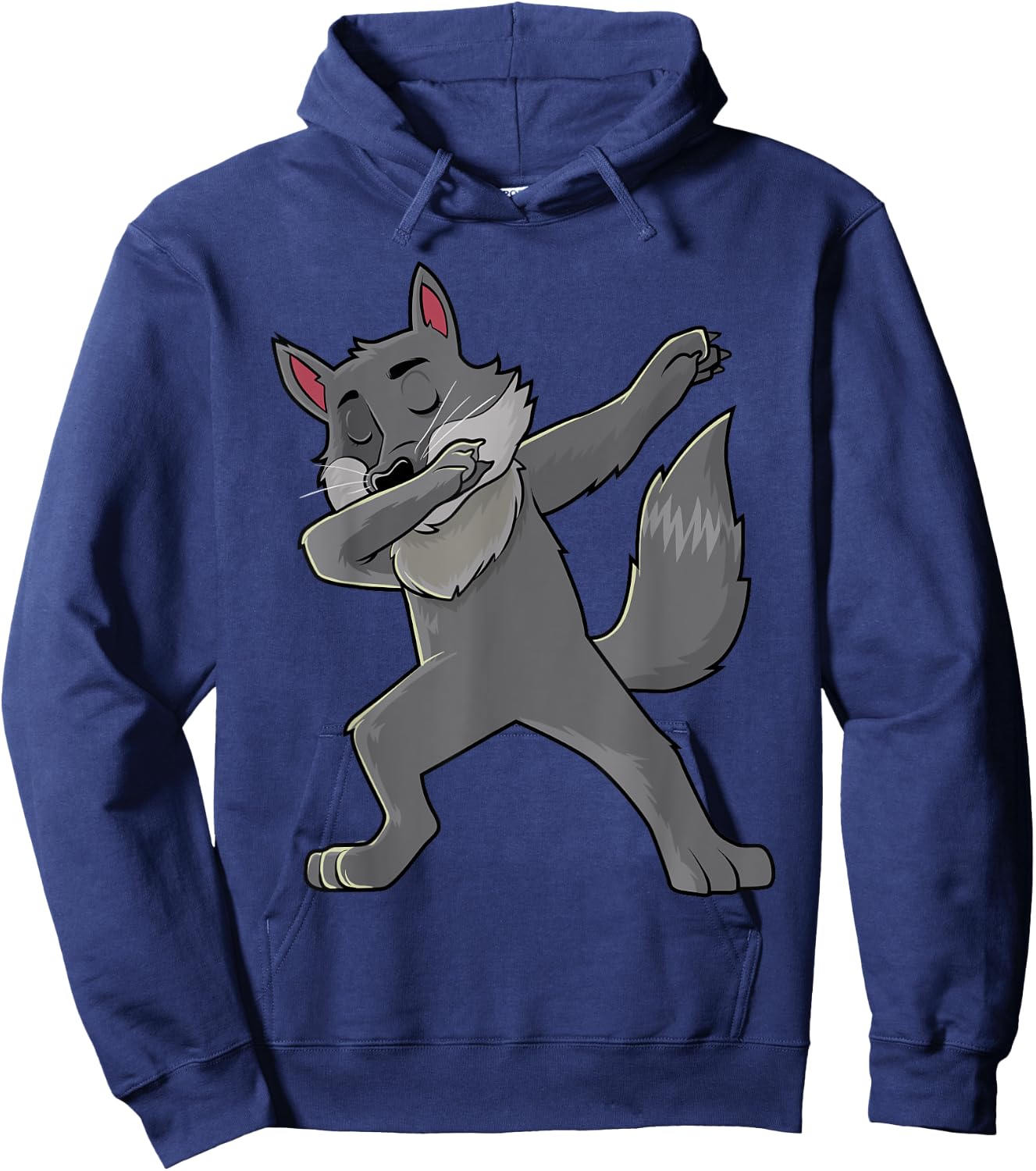 Dabbing Wolf Wolves Animal Lover Men Women Kids Hoodie - Hoodie | Navy