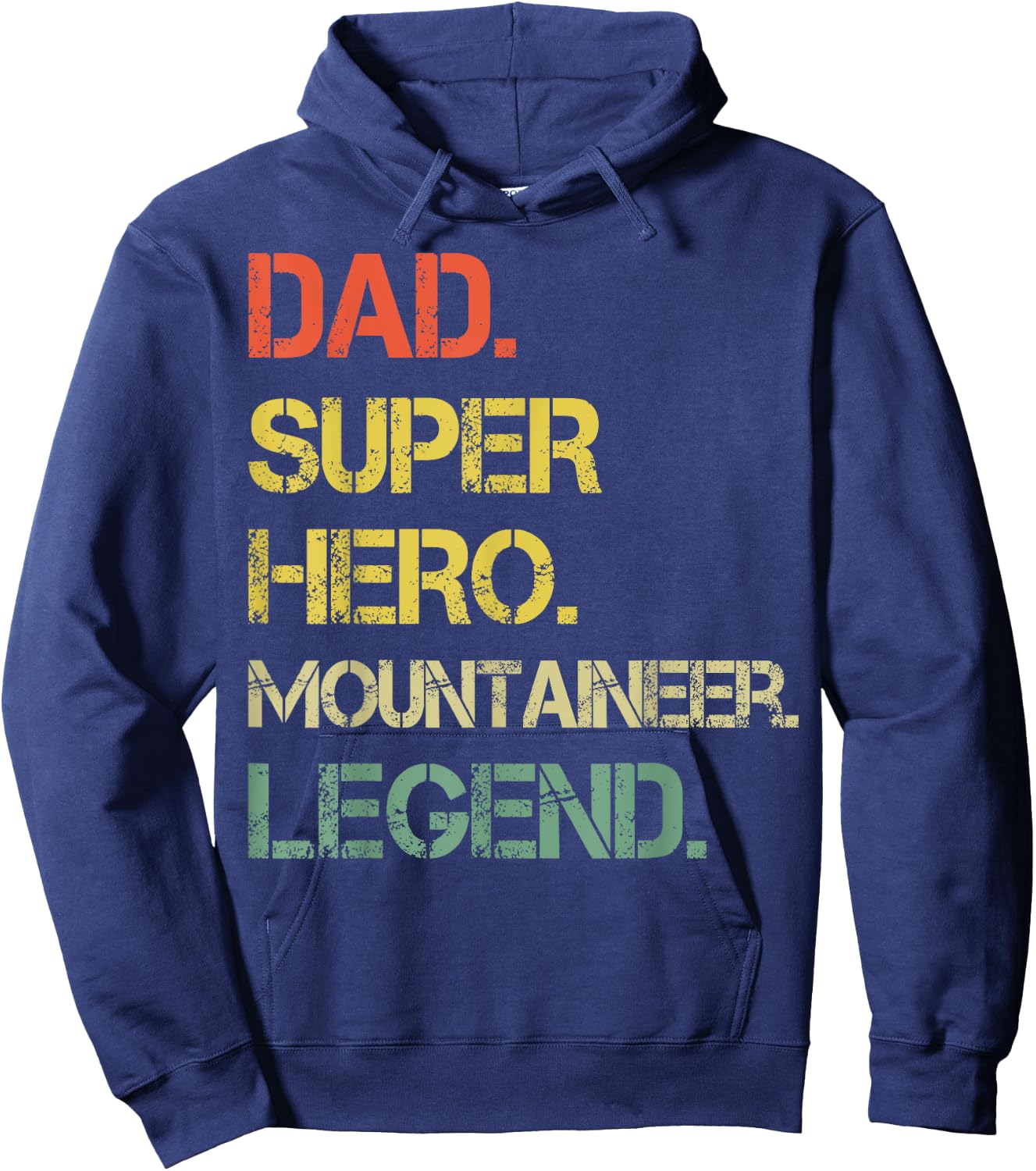 Vintage Style Dad Hero Mountaineer Legend Father's Day Hoodie - Hoodie | Navy