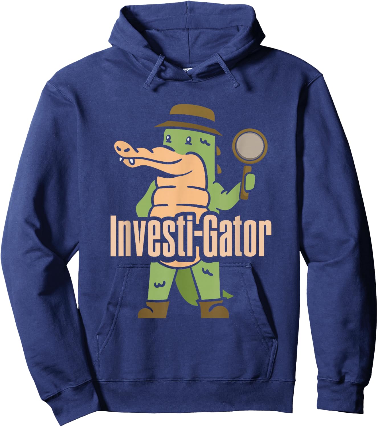 Investi-Gator, Alligator Spy Private Detective Investigator Hoodie - Hoodie | Navy