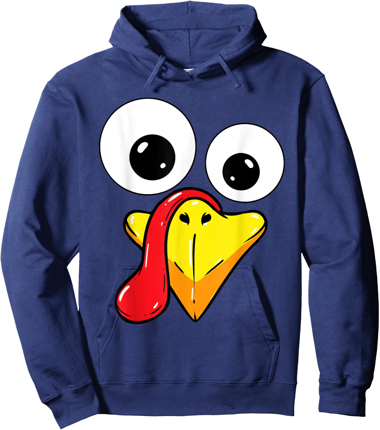 Thanksgiving Turkey Face Matching Family Costume Kids Hoodie - Hoodie | Navy