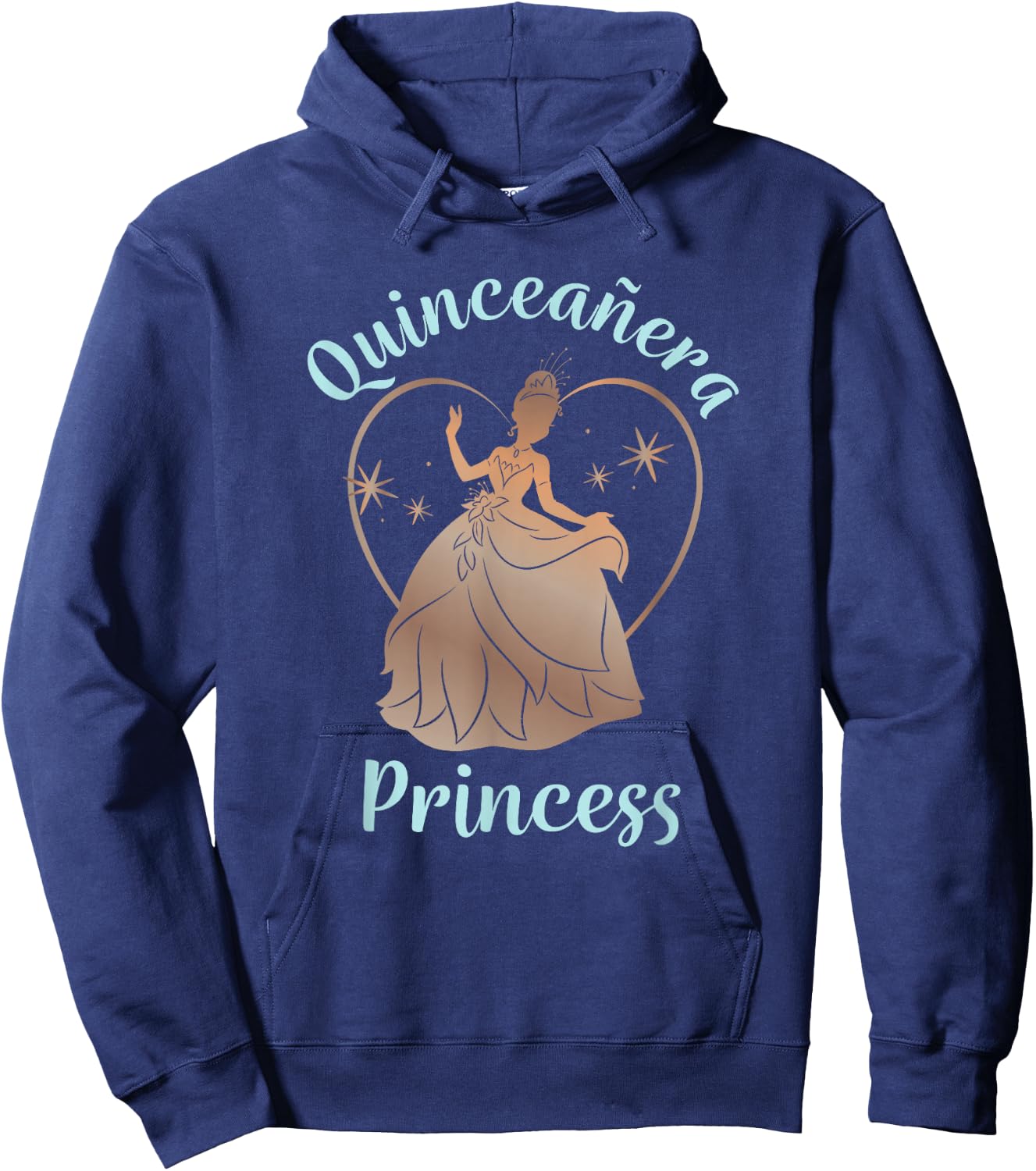 Disney The Princess And The Frog Birthday Quinceañera Tiana Hoodie - Hoodie | Navy