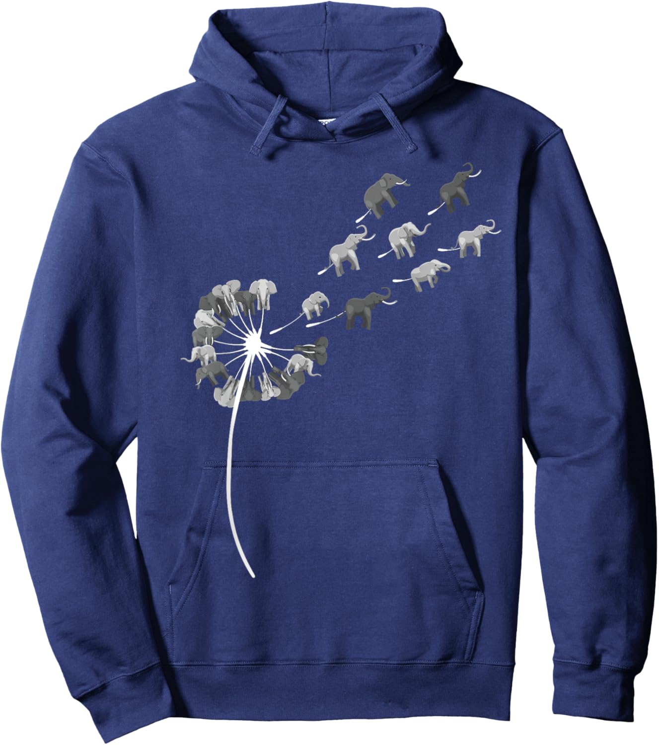 Dandelion Elephants Stuff for Elephant Lover | Elephant Hoodie - Hoodie | Navy