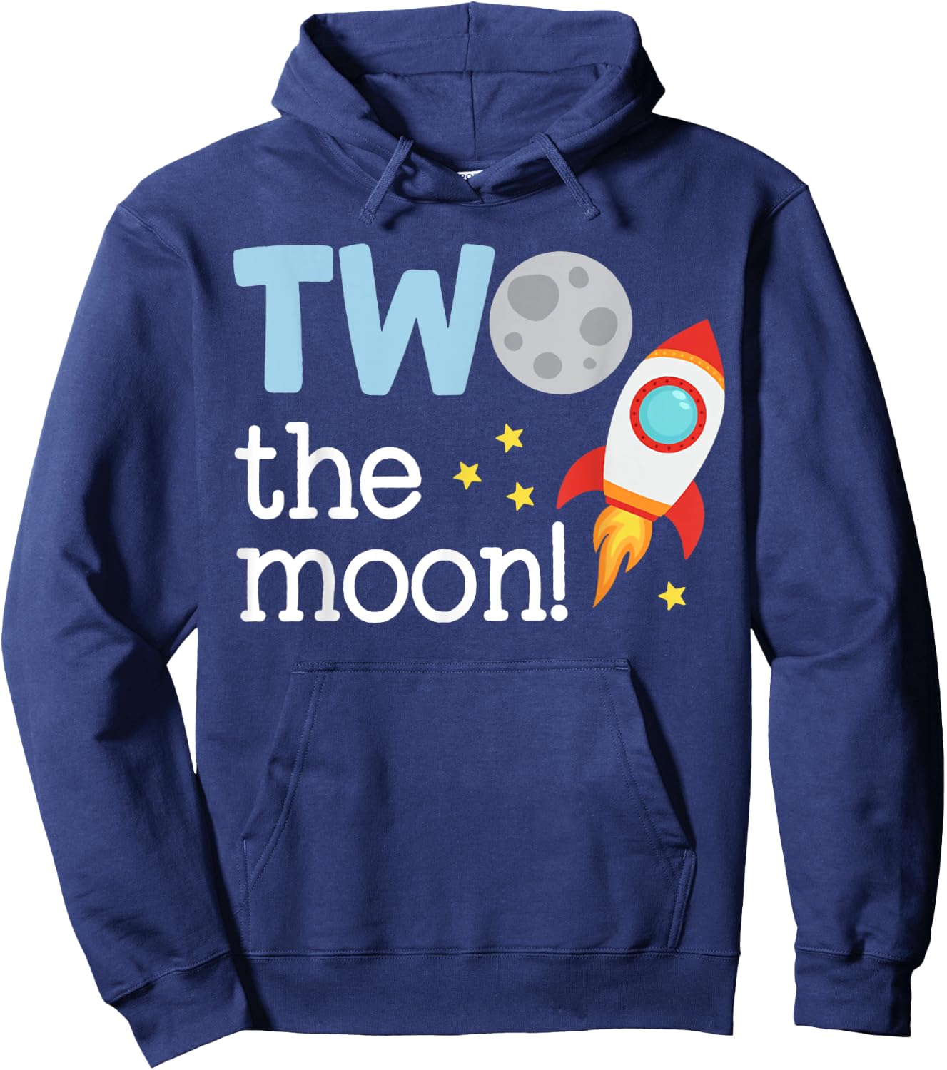 Two The Moon Toddler 2nd Birthday Gift 2 Year Old Bday Party Hoodie - Hoodie | Navy