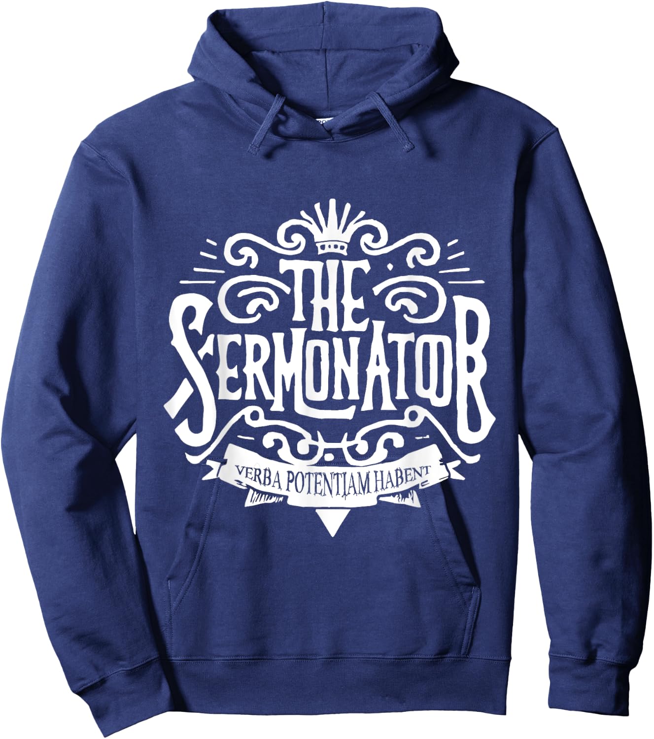 The Sermonator Funny Pastor Prayer Warrior Motorcycle Pastor Hoodie - Hoodie | Navy
