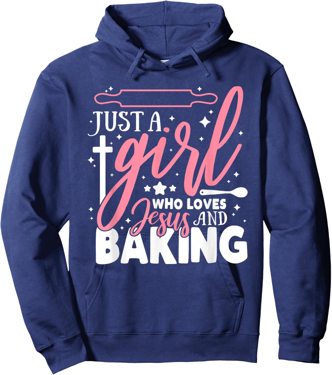Just a Girl loves Baking for Christian Hoodie - Hoodie | Navy