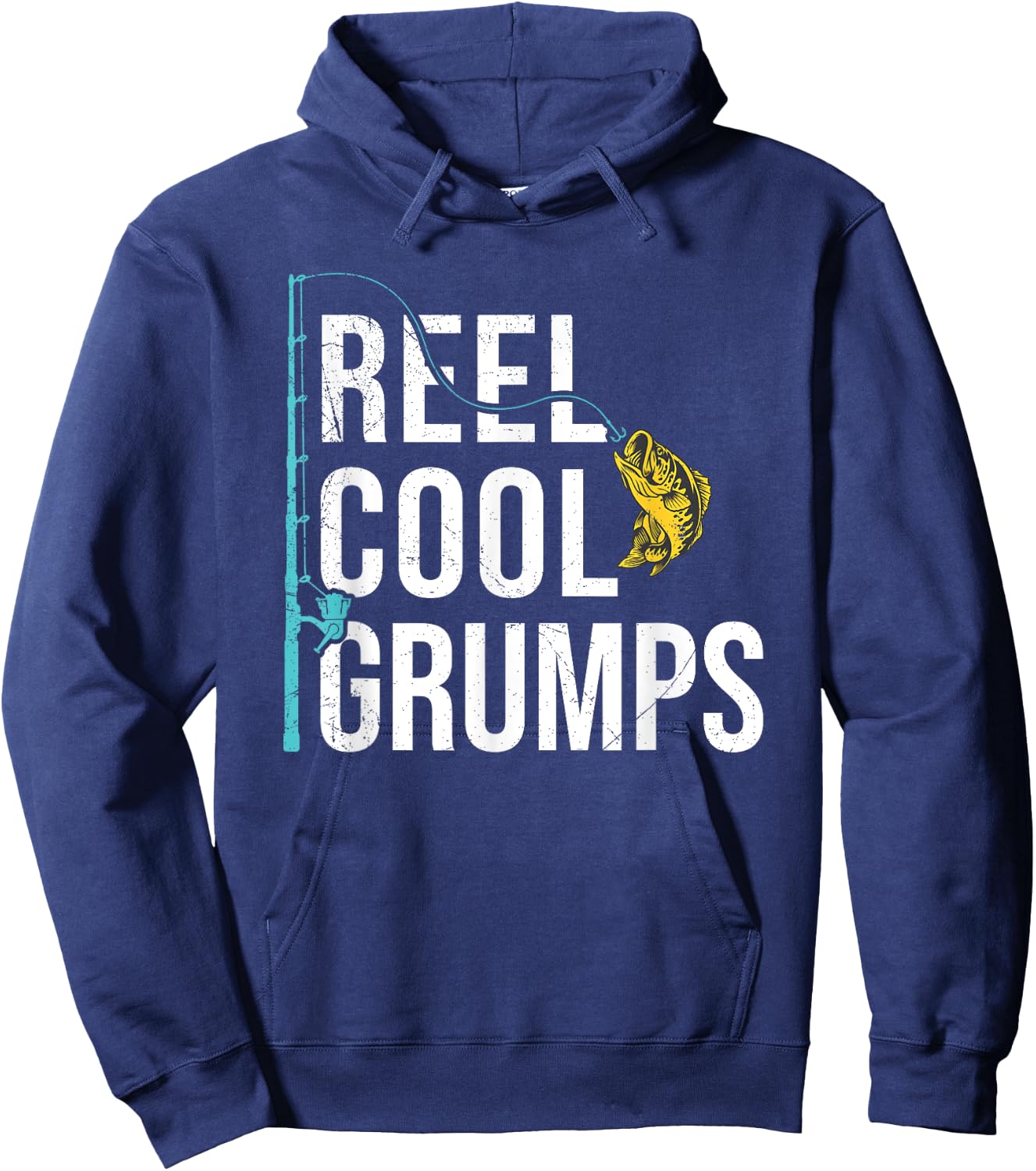 Reel Cool Grumps Fishing Shirt Funny Father's Day Hoodie - Hoodie | Navy