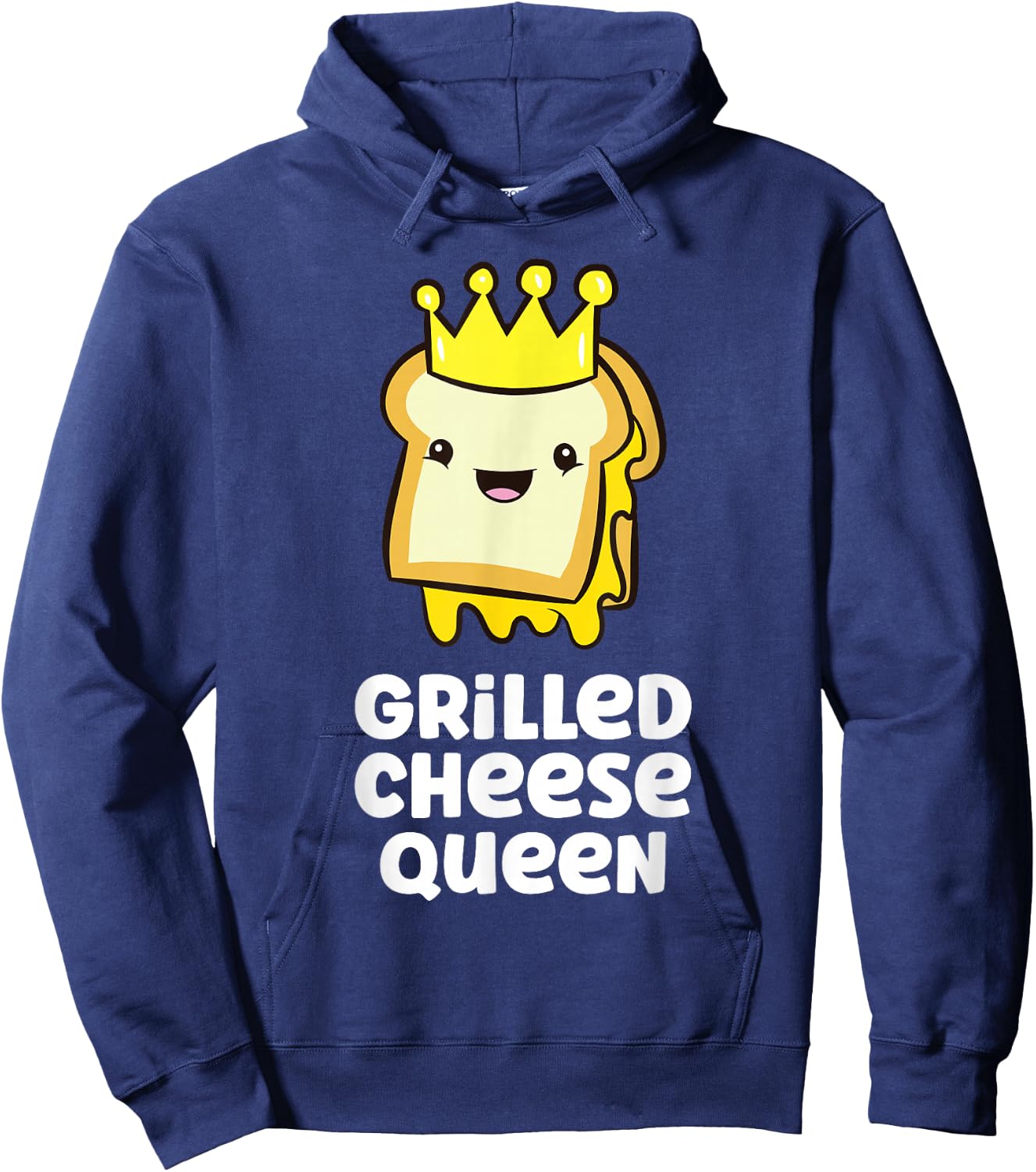 Grilled Cheese Partner Outfit Grilled Cheese Queen Hoodie - Hoodie | Navy