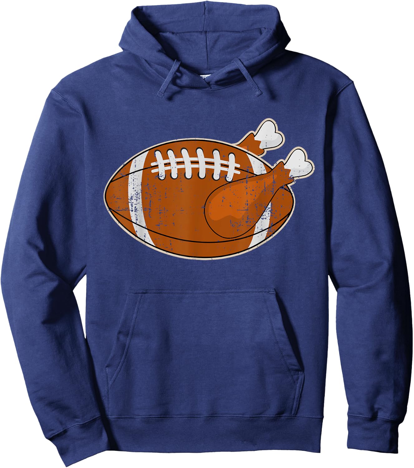 Funny turkey football for thanksgiving holiday season Hoodie - Hoodie | Navy
