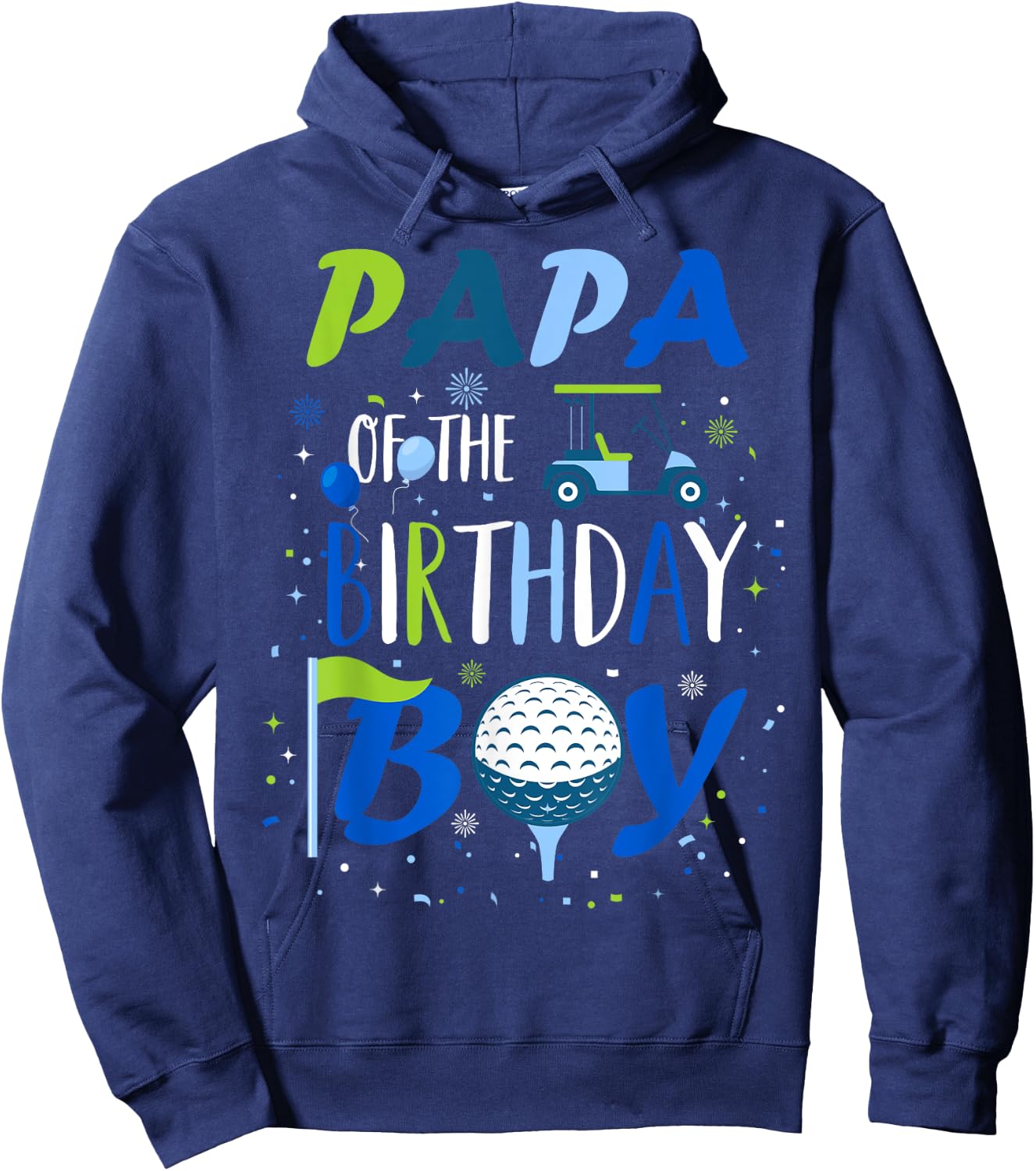 Papa of The Birthday Boy Hole in One Golf Sport Matching Hoodie - Hoodie | Navy
