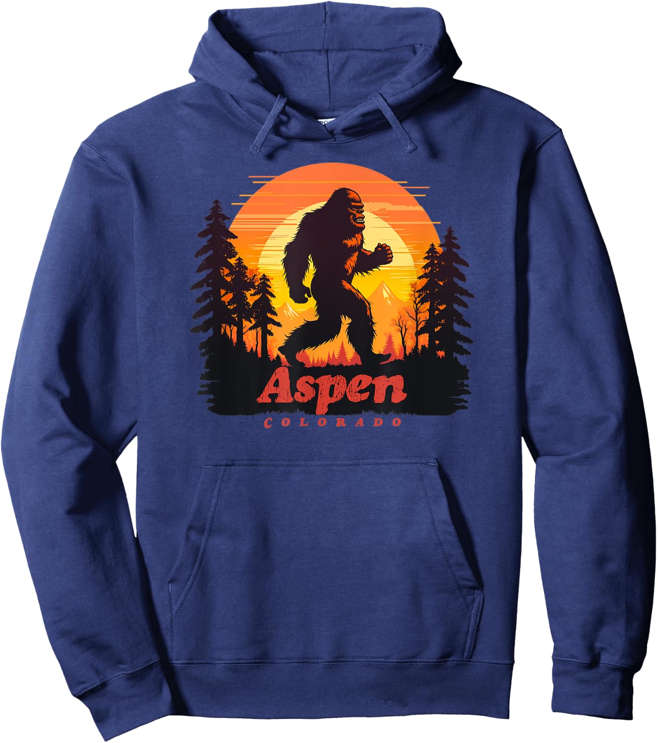 Aspen Colorado Bigfoot Sasquatch Hoodie - Hoodie | Navy