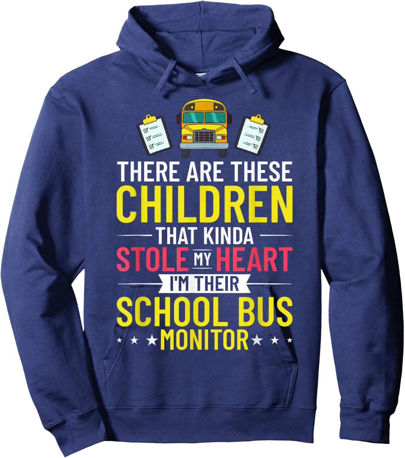 Bus Monitor School Bus Attendant Assistant Appreciation Hoodie - Hoodie | Navy