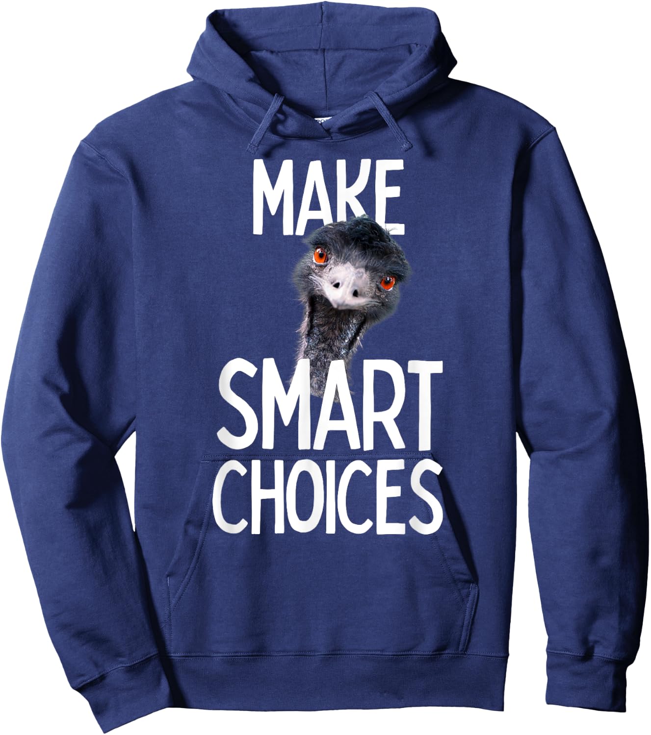 Emmanuel make smart choices! Emu Funny Viral Cute Design Hit Hoodie - Hoodie | Navy