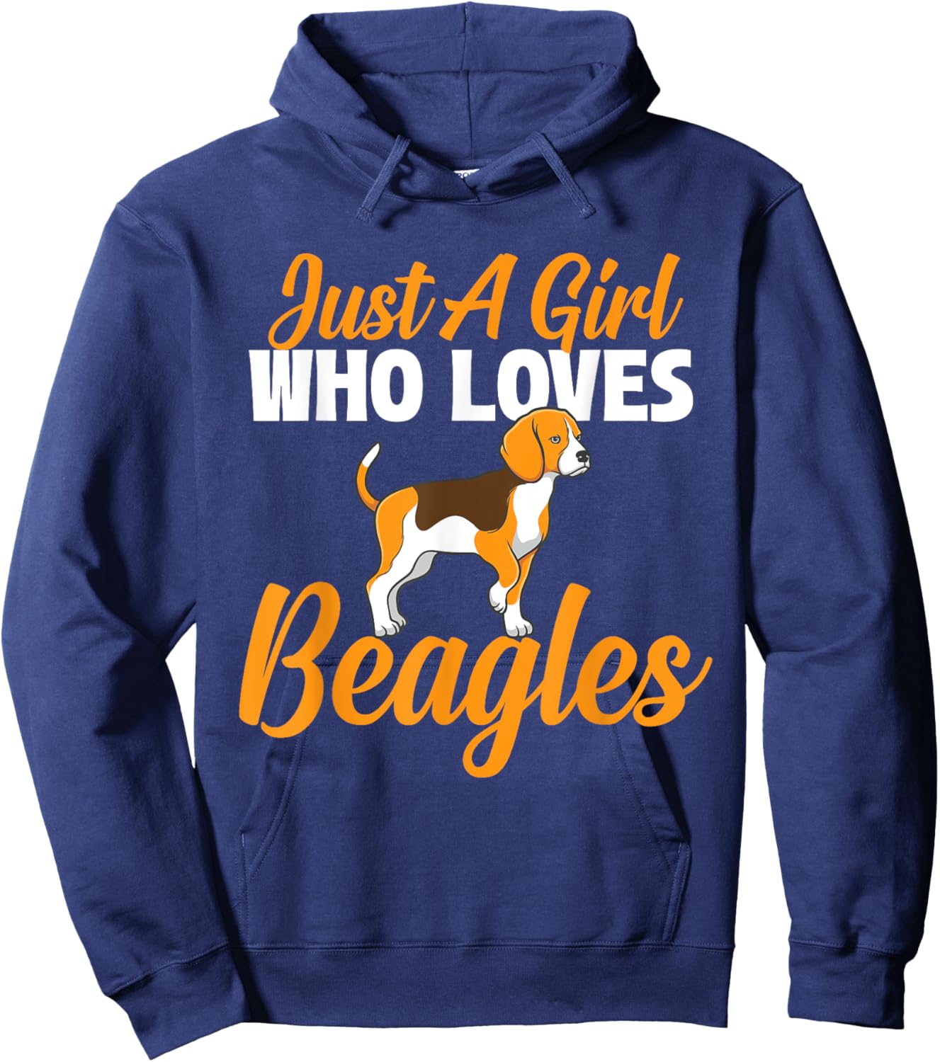 Just A Girl Who Loves Beagles - Dog Lover Pet Owner Puppy Hoodie - Hoodie | Navy