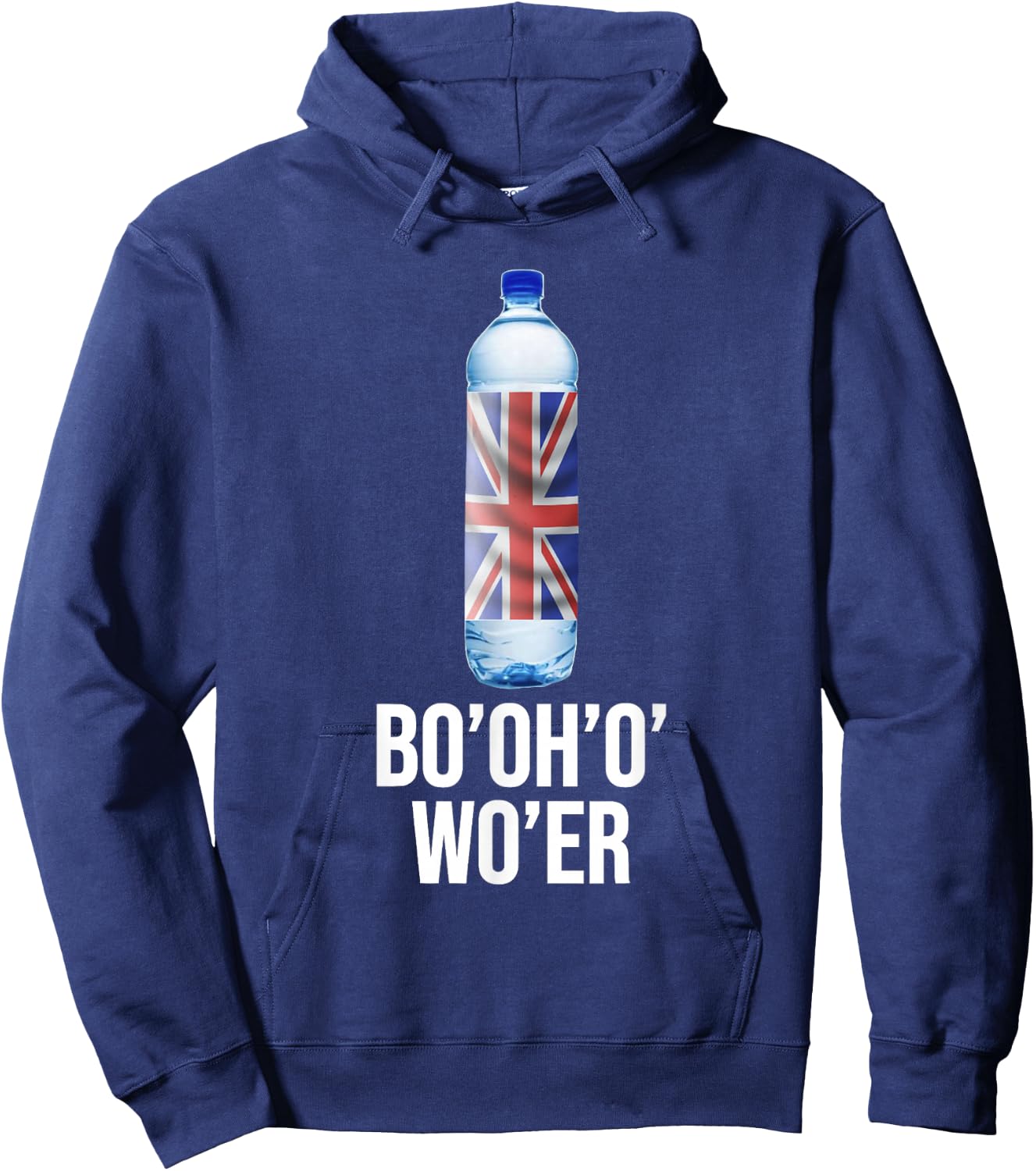 Funny British Accent Joke Bottle of Water Hoodie - Hoodie | Navy