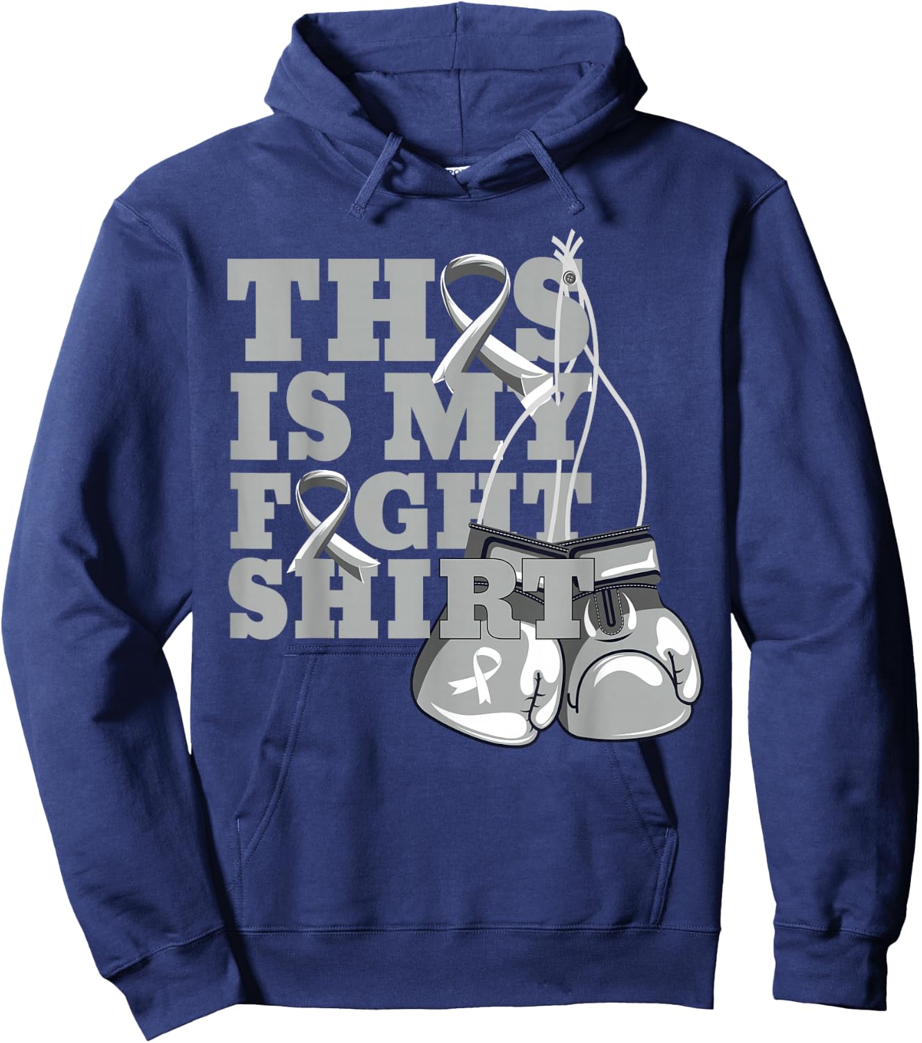 This Is My Fight Shirt Brain Cancer Fighter Support Strong Hoodie - Hoodie | Navy