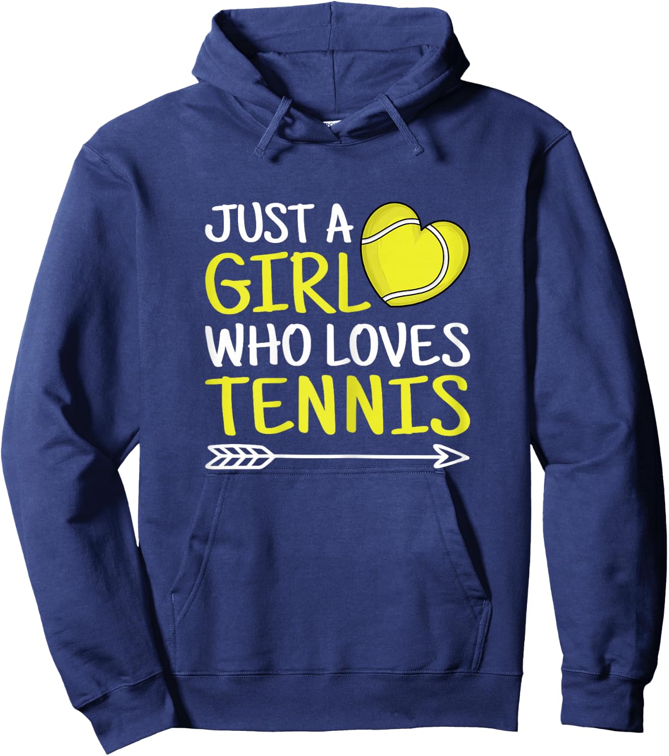 Just A Girl Who Loves Tennis Cute Tennis Lover Girls Kids Hoodie - Hoodie | Navy