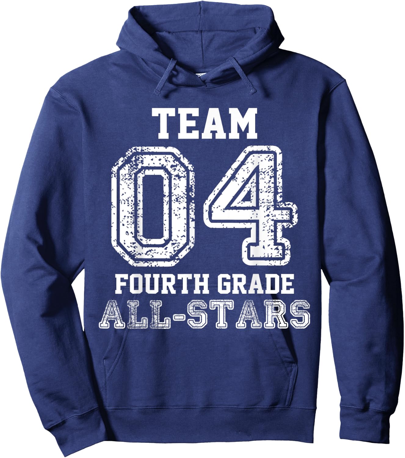 School Team 4th Grade All-Stars Sports Jersey Hoodie - Hoodie | Navy