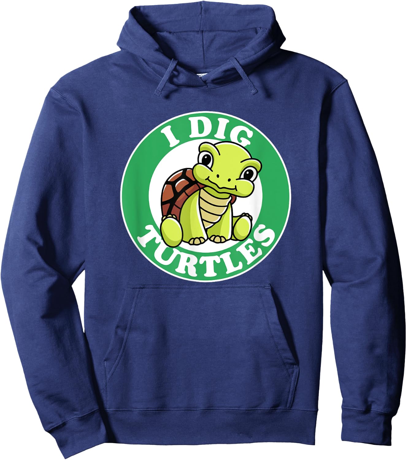 I Really Dig Turtles I Love My Beach Turtle Pet Funny Cute Hoodie - Hoodie | Navy