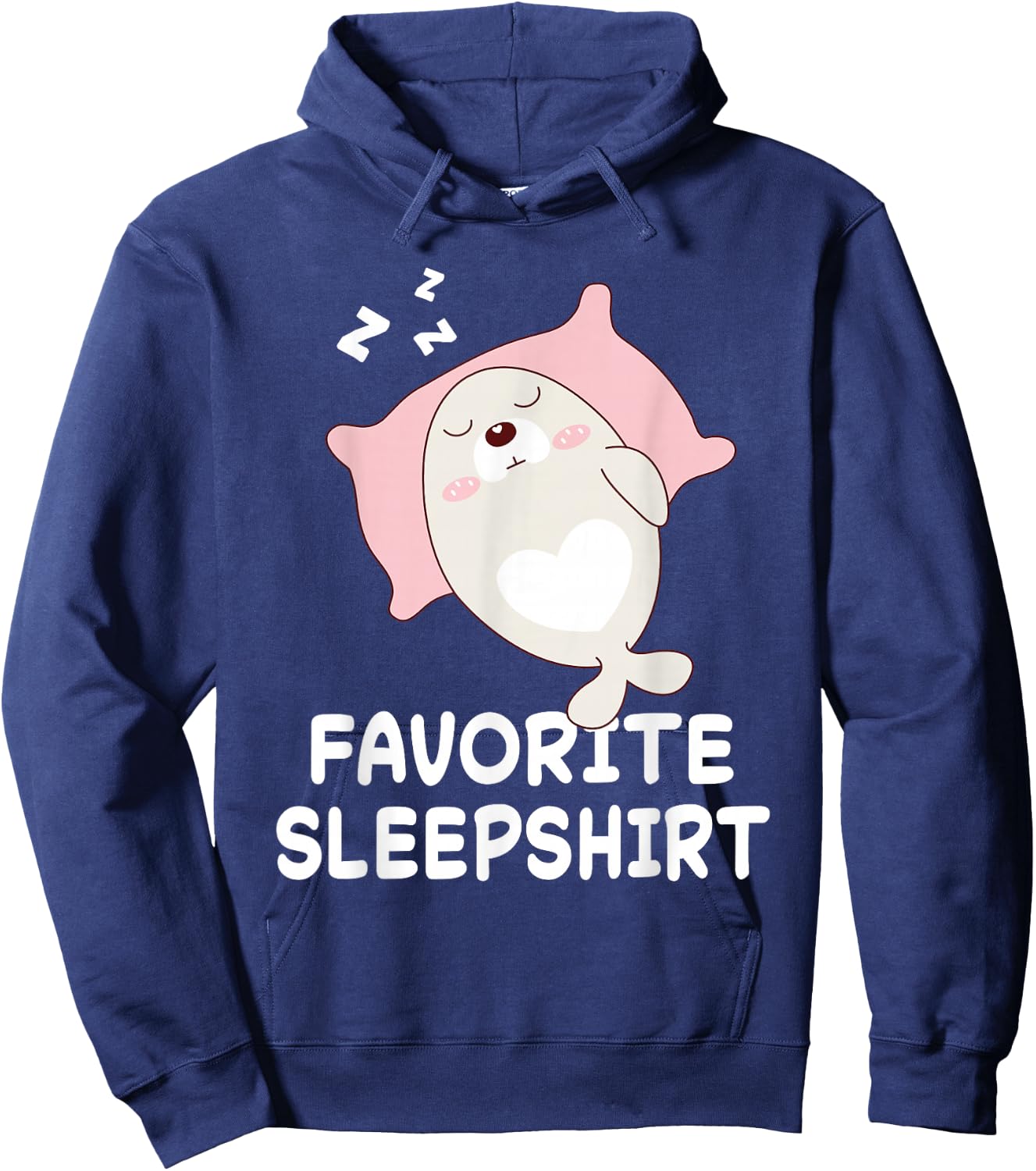 Seal Seals Nap Sleeping Sleep Pajama Pajamas Nightgown Hoodie - Hoodie | Navy