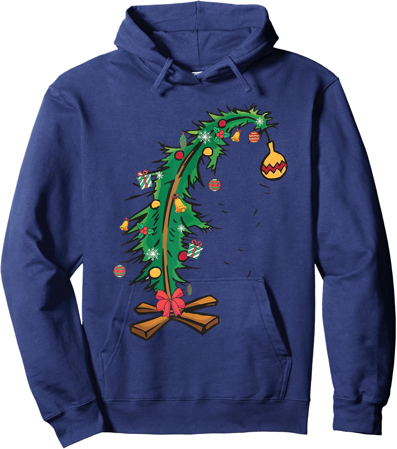 Christmas Tree With Led Light Pine Tree Xmas Light Camping Hoodie - Hoodie | Navy