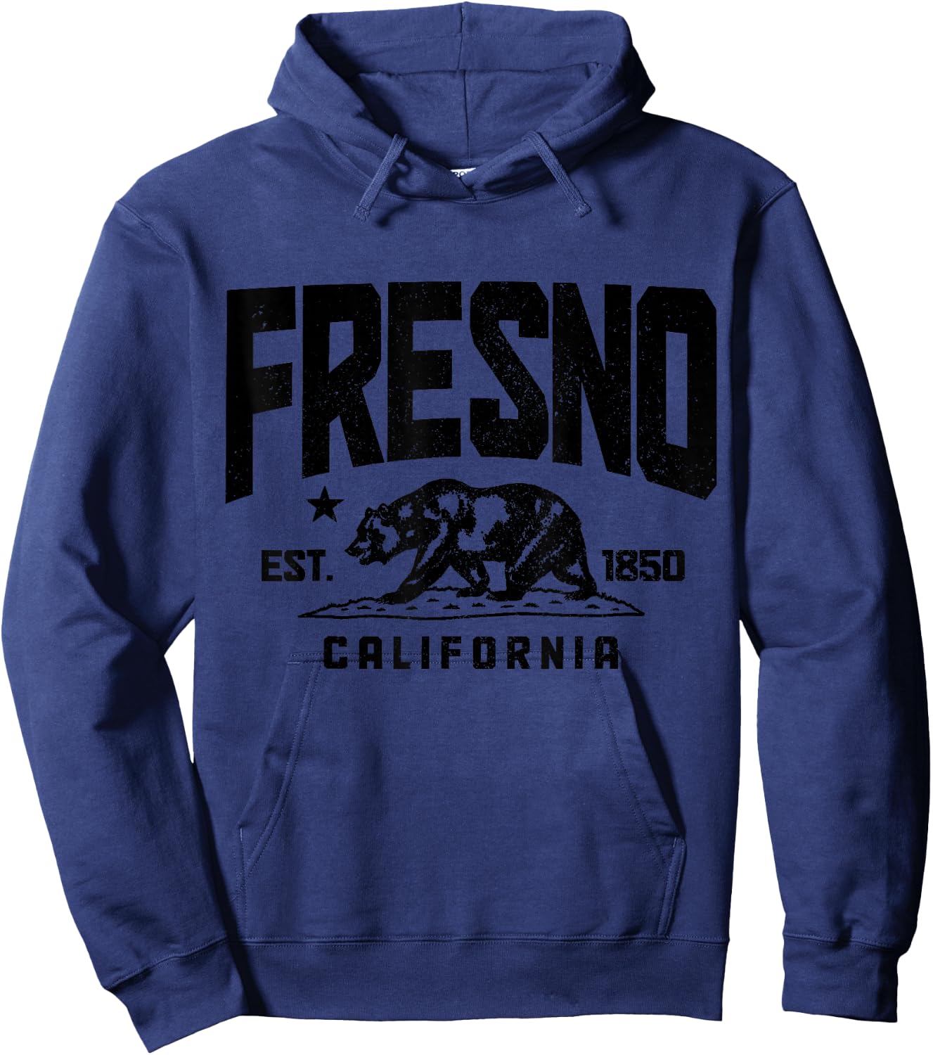 Fresno California Est. 1850 Pride Vintage Hoodie - Hoodie | Navy