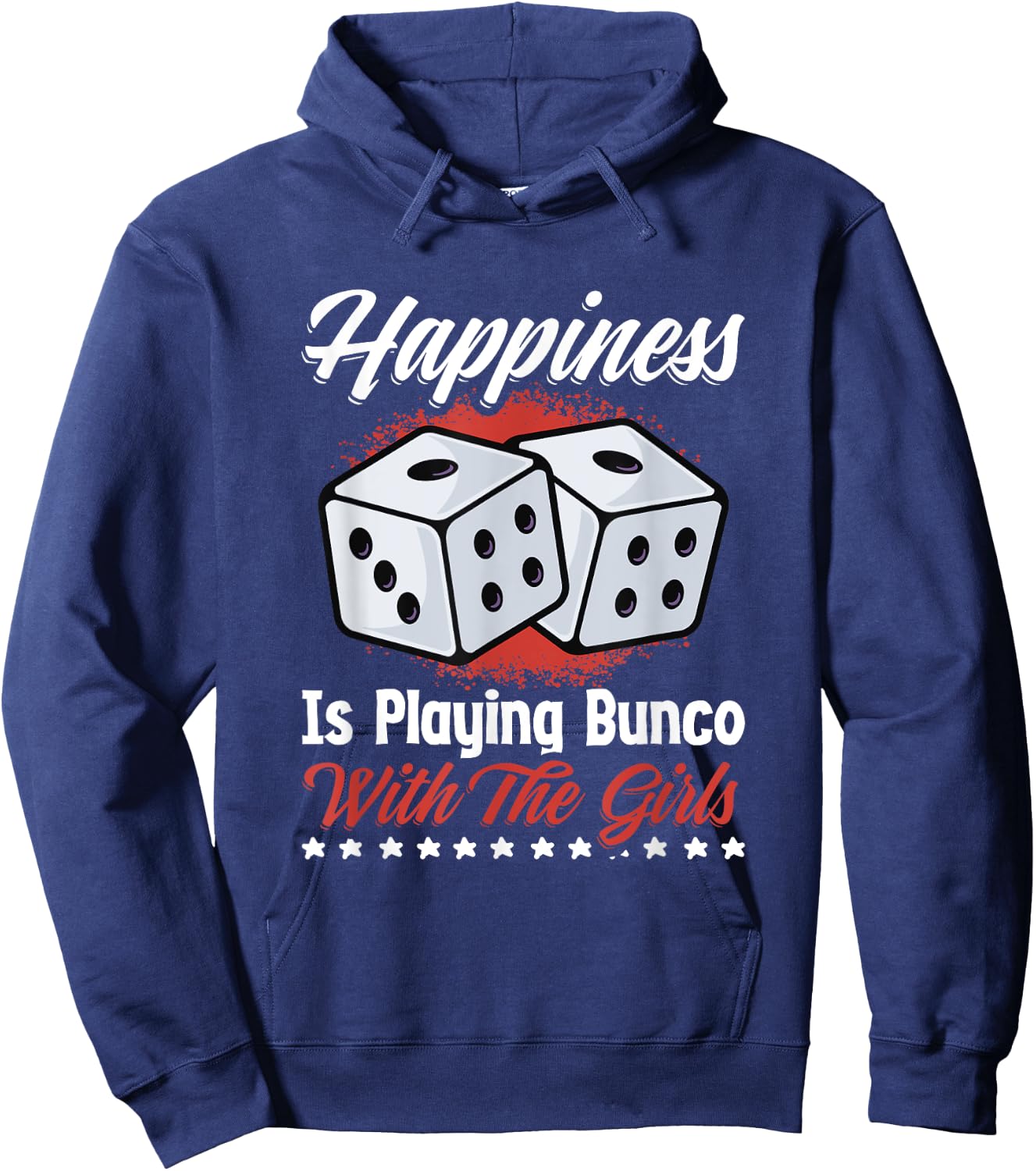 Playing Bunco With Girls Game Night Funny Bunco Player Hoodie - Hoodie | Navy