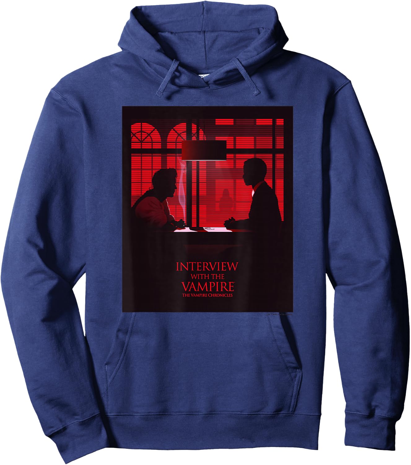 WB100 Interview with The Vampire Panel Silhouette Poster Hoodie - Hoodie | Navy