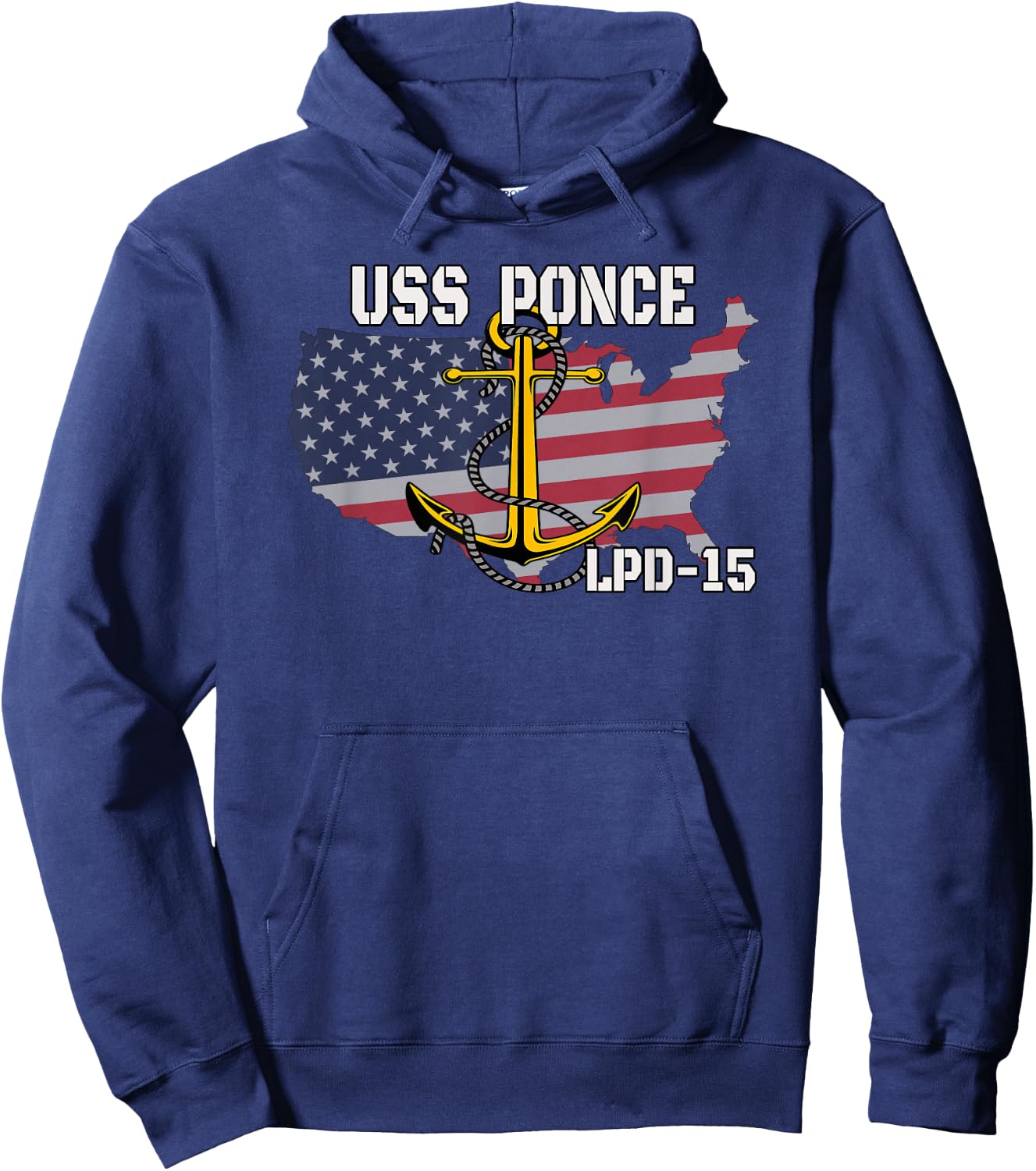 USS Ponce LPD-15 Landing Platform Dock Veterans Day Father Hoodie - Hoodie | Navy