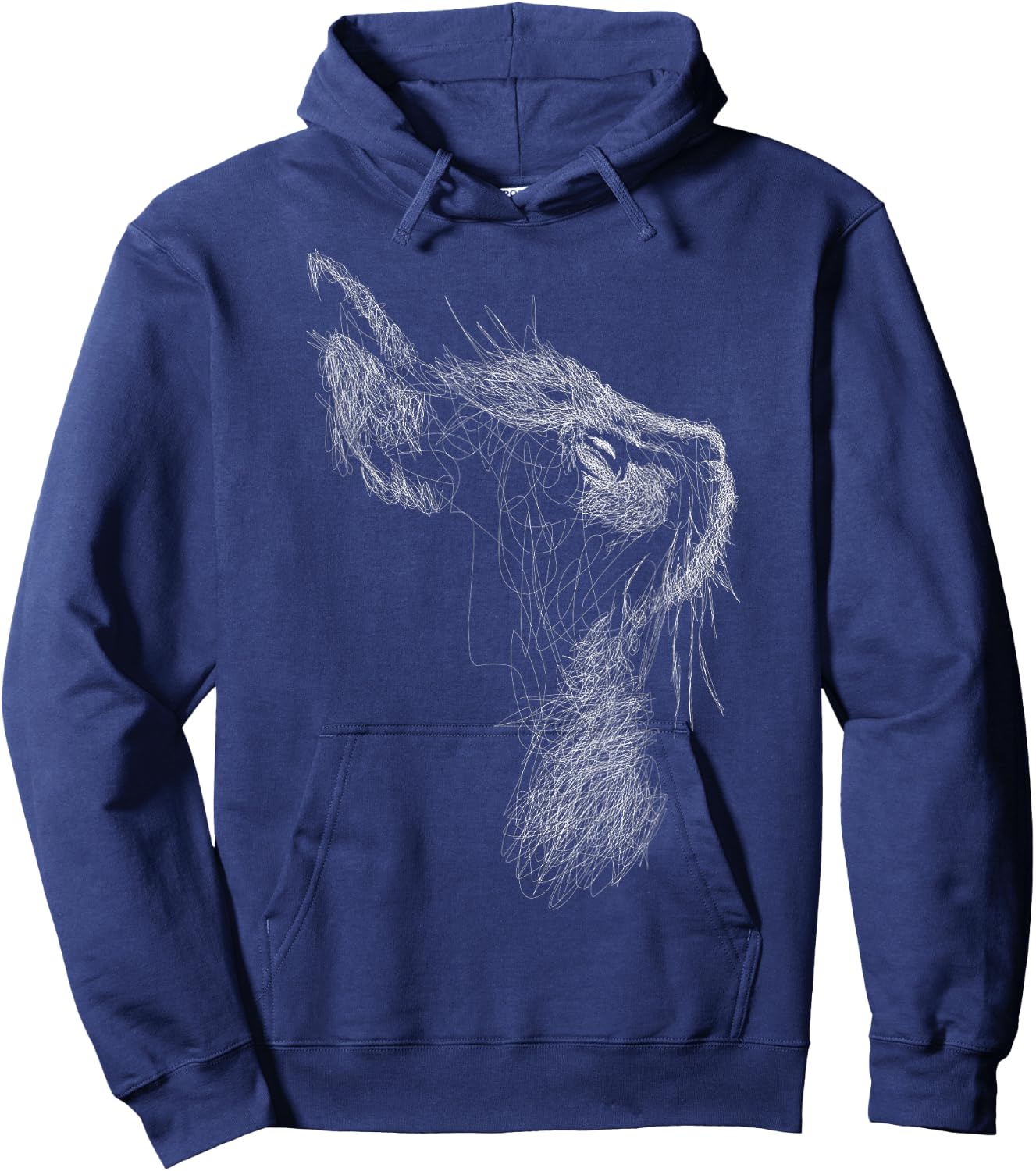 Cute Cat scribble art sketch for kitten lover Kitty cats Women Girls Kids Hoodie - Hoodie | Navy
