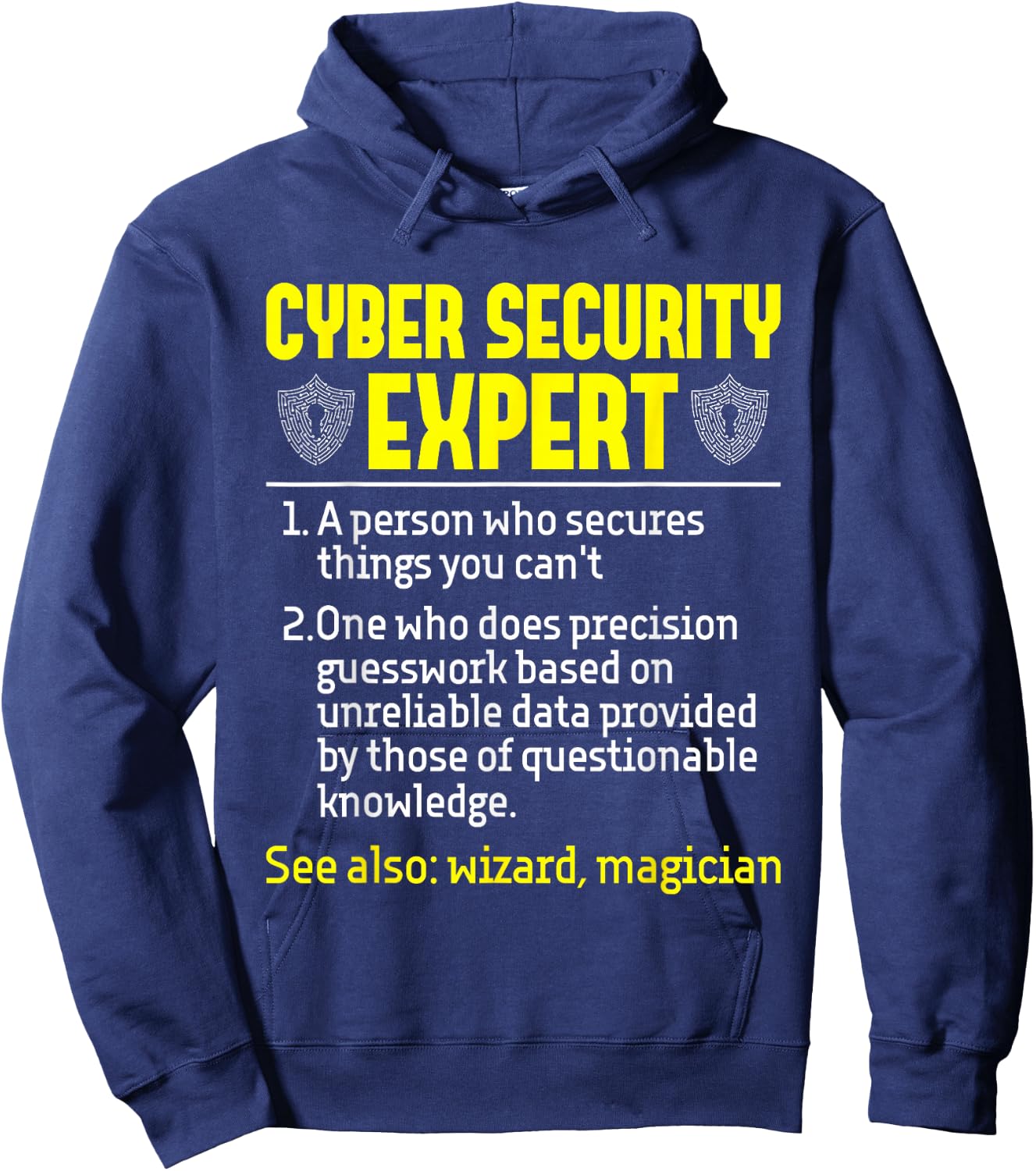 Cyber Security Expert - Network Support Hacker Programmer Small Hoodie - Hoodie | Navy