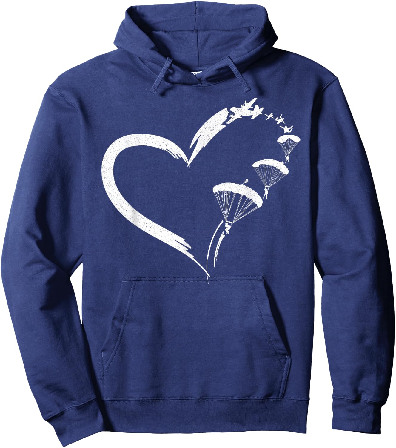 Parachute Parachute Paraglide Heart Hoodie - Hoodie | Navy