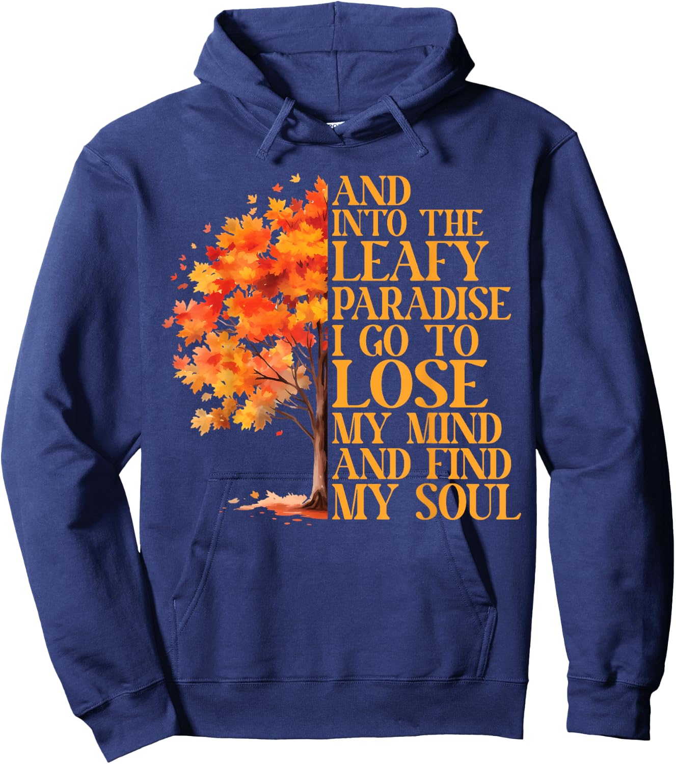 Leaf Peeping Autumn Leaves Leaf Peeper Hoodie - Hoodie | Navy