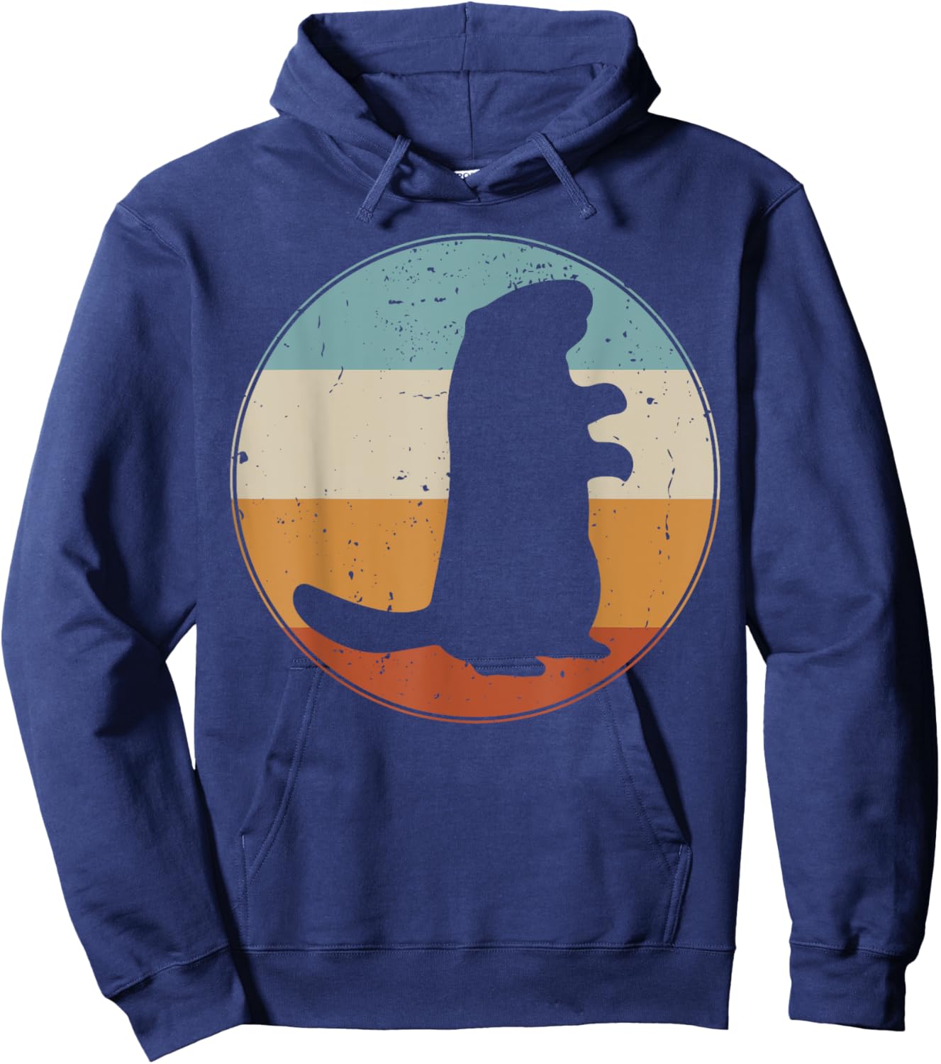 Groundhog Retro Vintage Funny Rodent Woodchuck Lovers Hoodie - Hoodie | Navy
