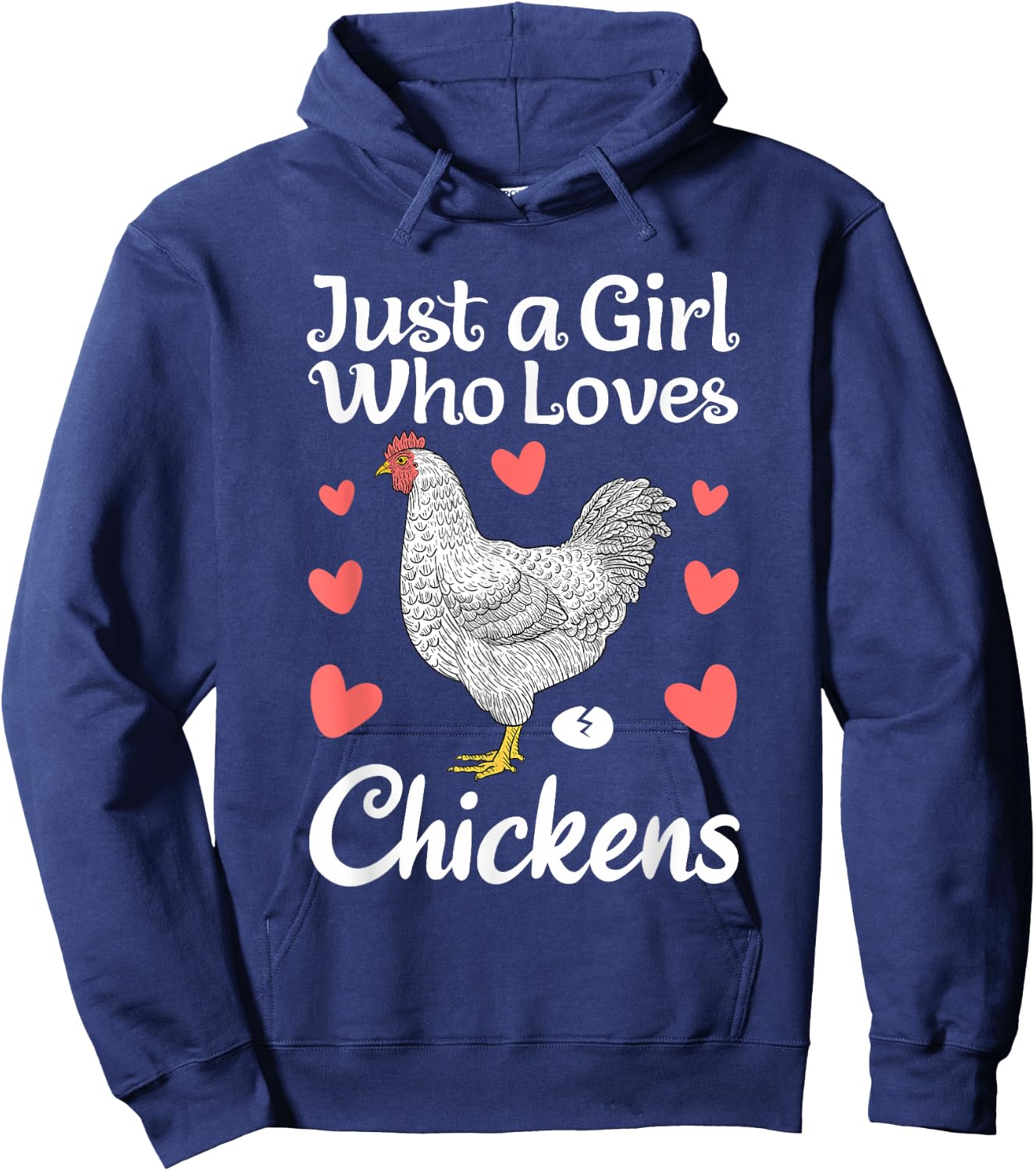 Best Chicken Girls Rooster Poultry Chicken Farmer Hoodie - Hoodie | Navy
