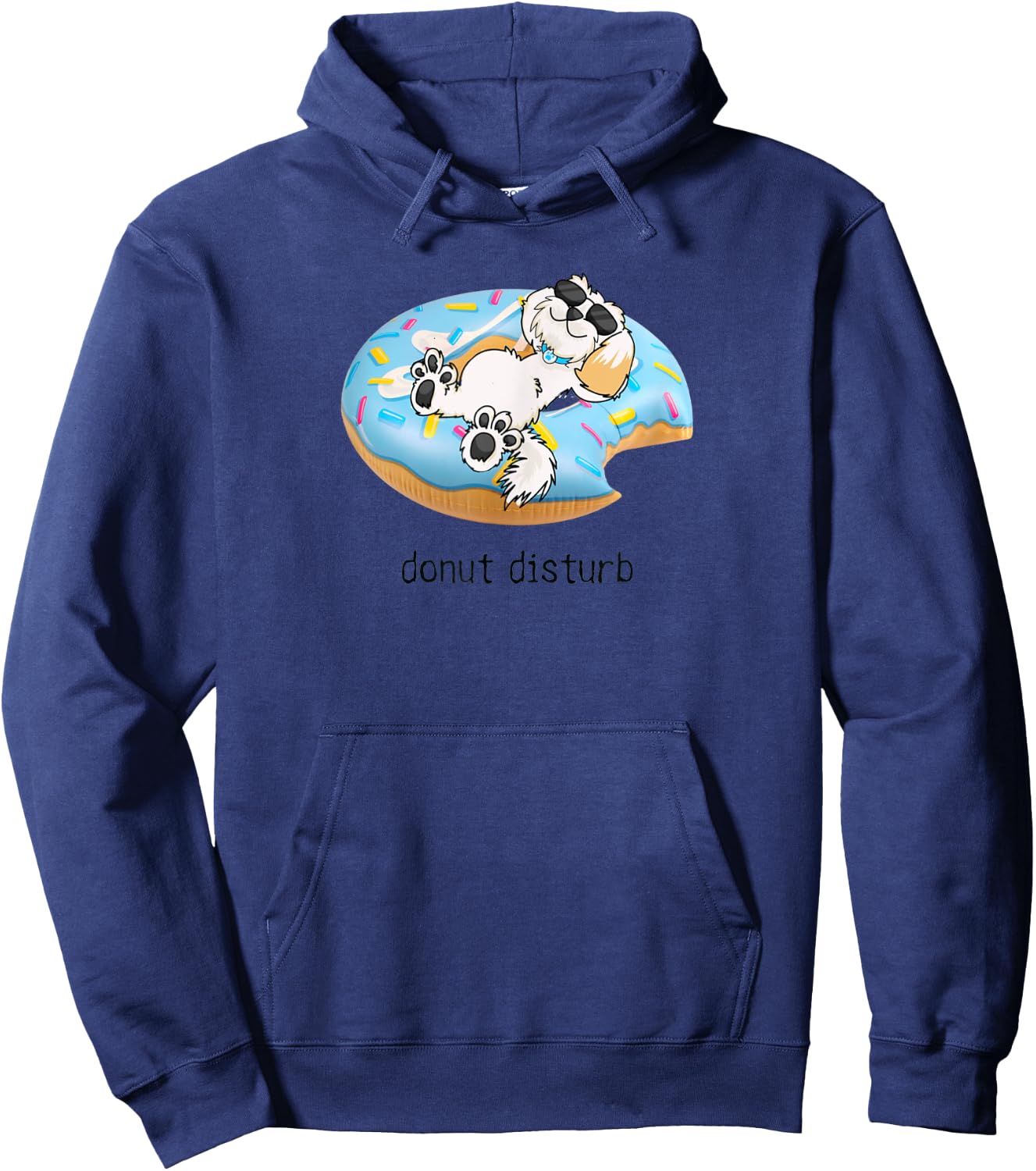 Donut Disturb Funny Dog Pool Float Pun Pet Owners Dog Love Women Kids Hoodie - Hoodie | Navy