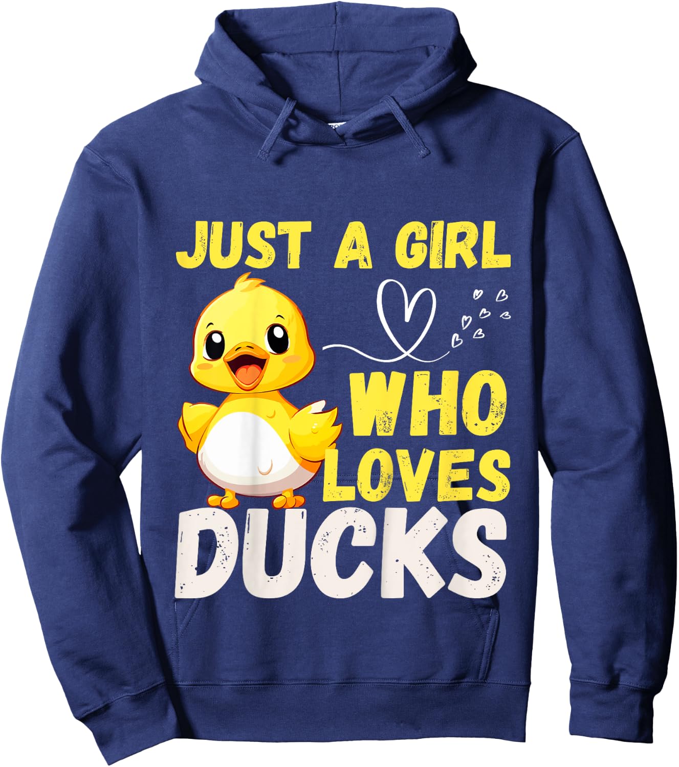 Just A Girl Who Loves Ducks Funny Cute Ducks Lover Girls Hoodie - Hoodie | Navy