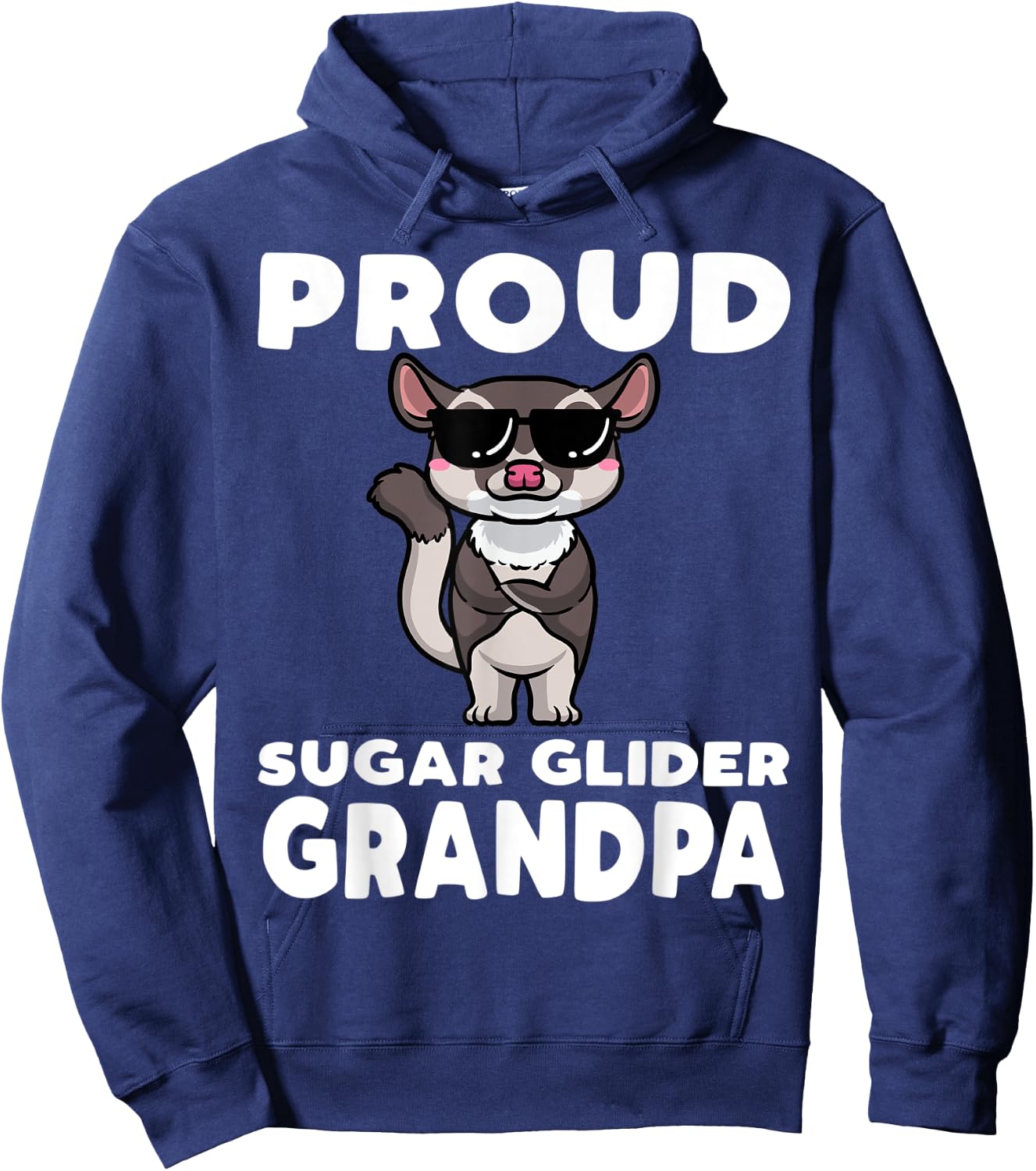 Sugar Glider Grandpa Hoodie - Hoodie | Navy