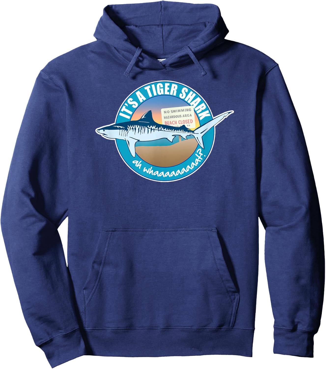 Jaws | Tiger Shark Hoodie - Hoodie | Navy