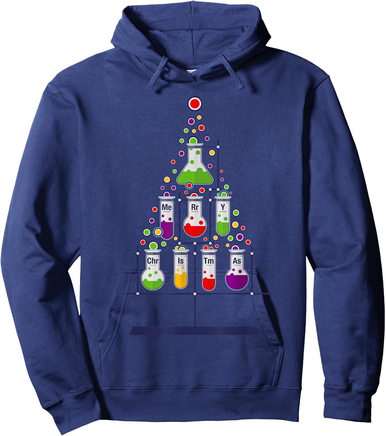 Funny Science Teacher Student Christmas Chemistry Xmas Humor Hoodie - Hoodie | Navy